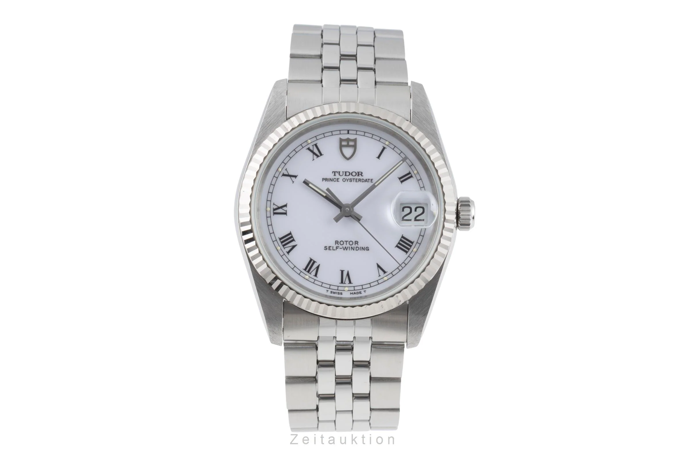 Tudor Prince Oysterdate steel / white gold automatic men's watch 74034  [2506609] - Image 5