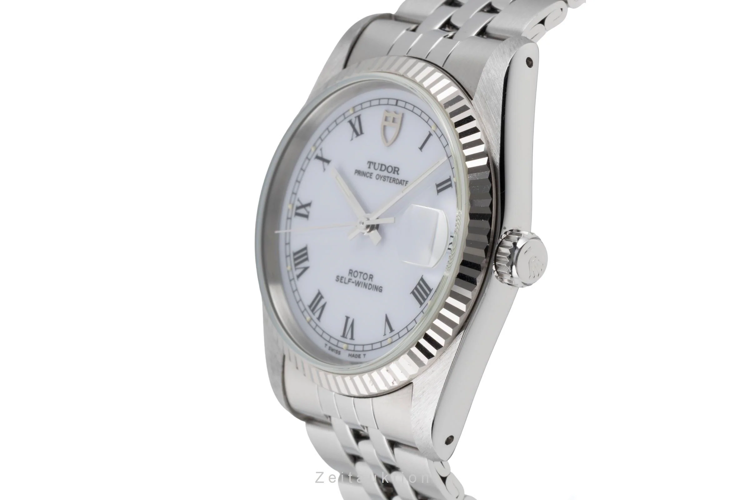 Tudor Prince Oysterdate steel / white gold automatic men's watch 74034  [2506609] - Image 7