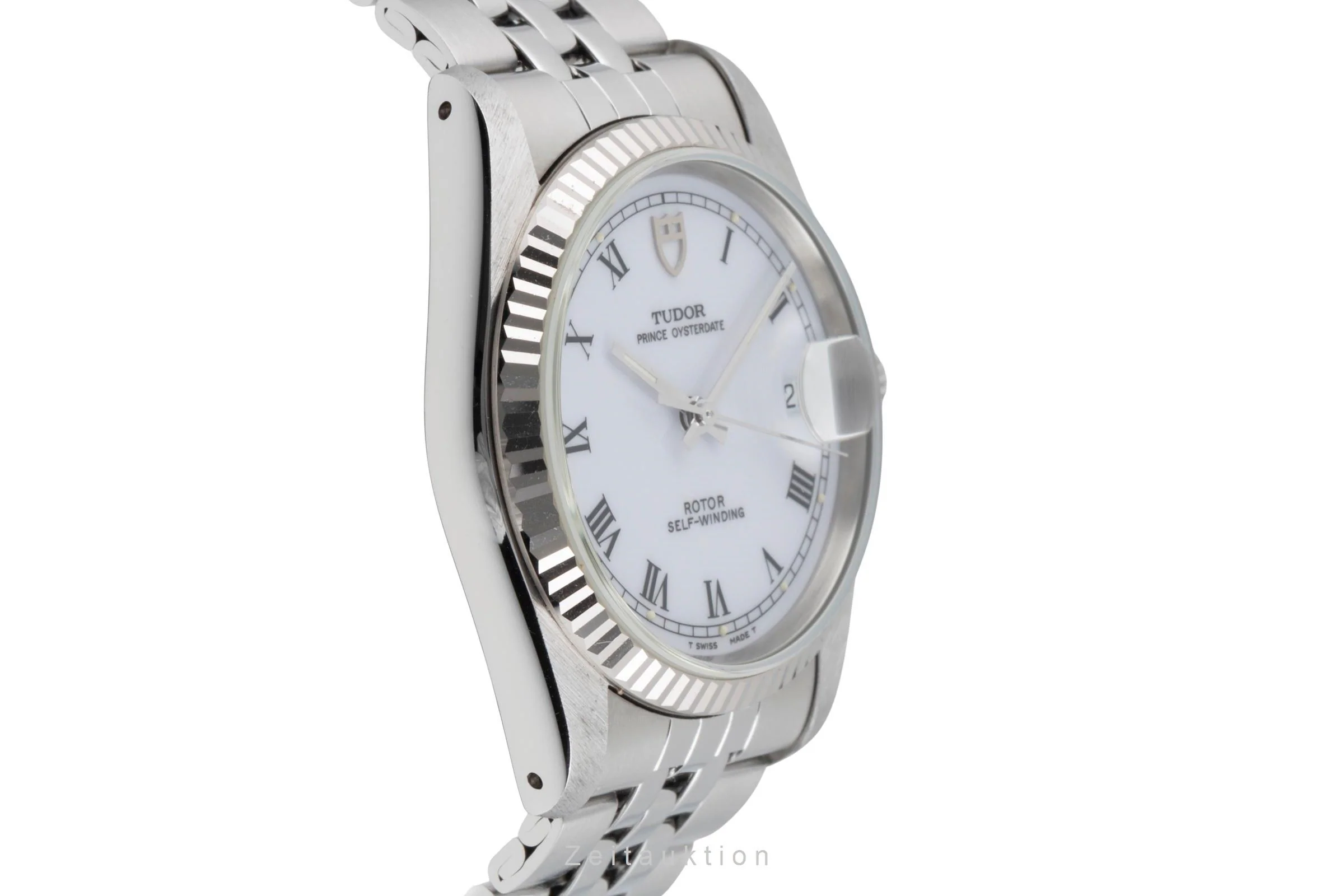 Tudor Prince Oysterdate steel / white gold automatic men's watch 74034  [2506609] - Image 8