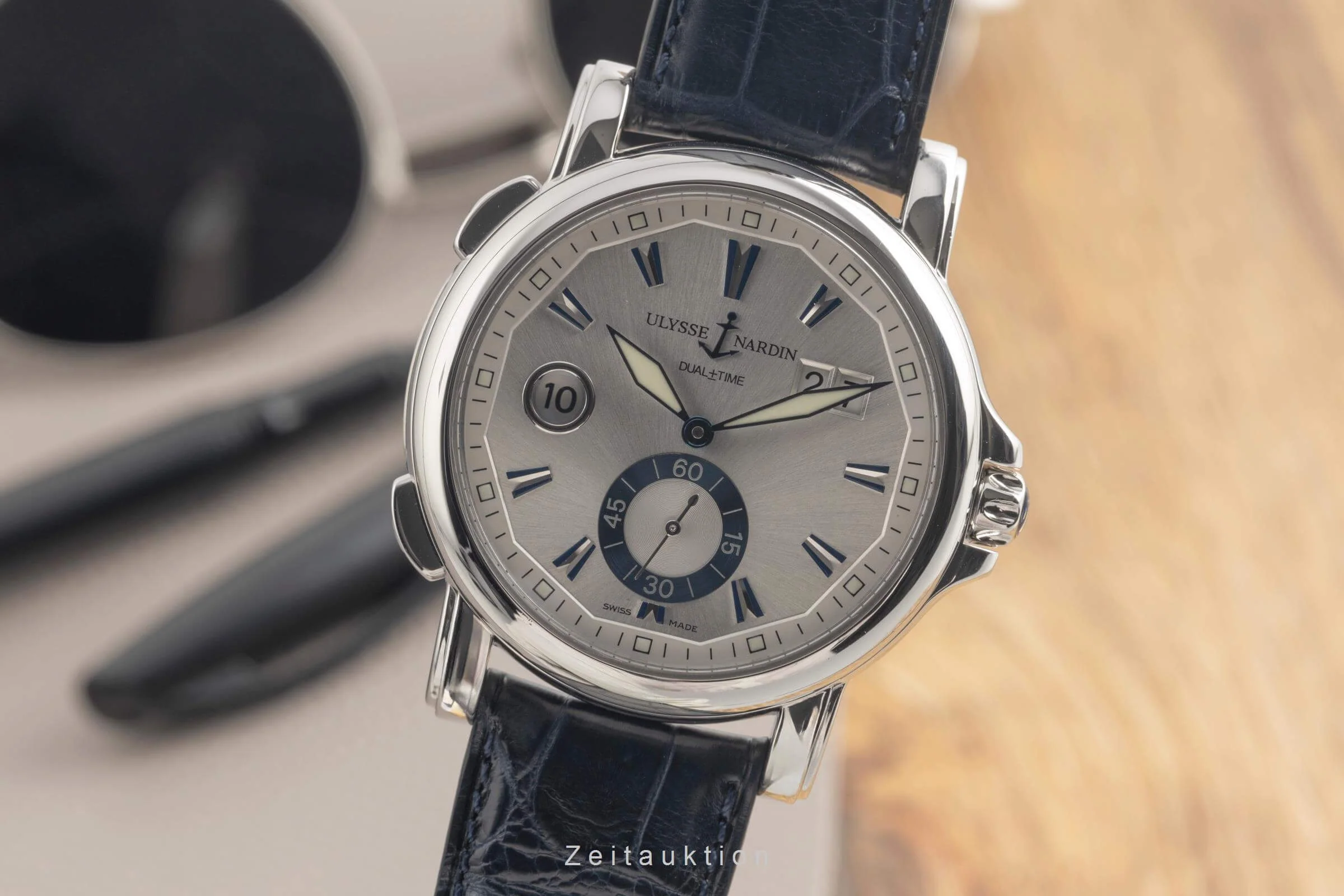 Ulysse Nardin Dual Time steel automatic men's watch 243-55  [2501547] - Image 2