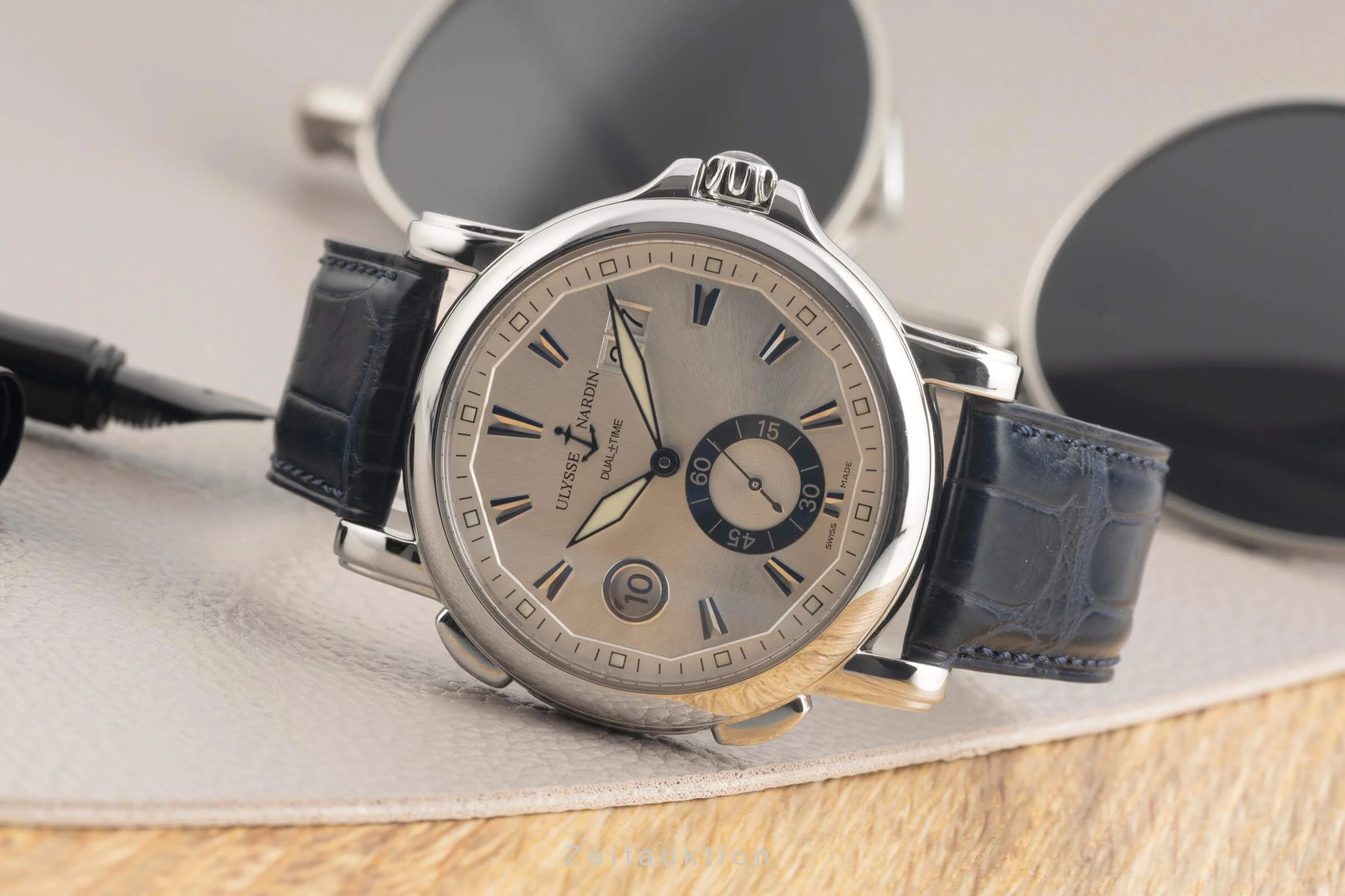 Ulysse Nardin Dual Time steel automatic men's watch 243-55  [2501547] - Image 3
