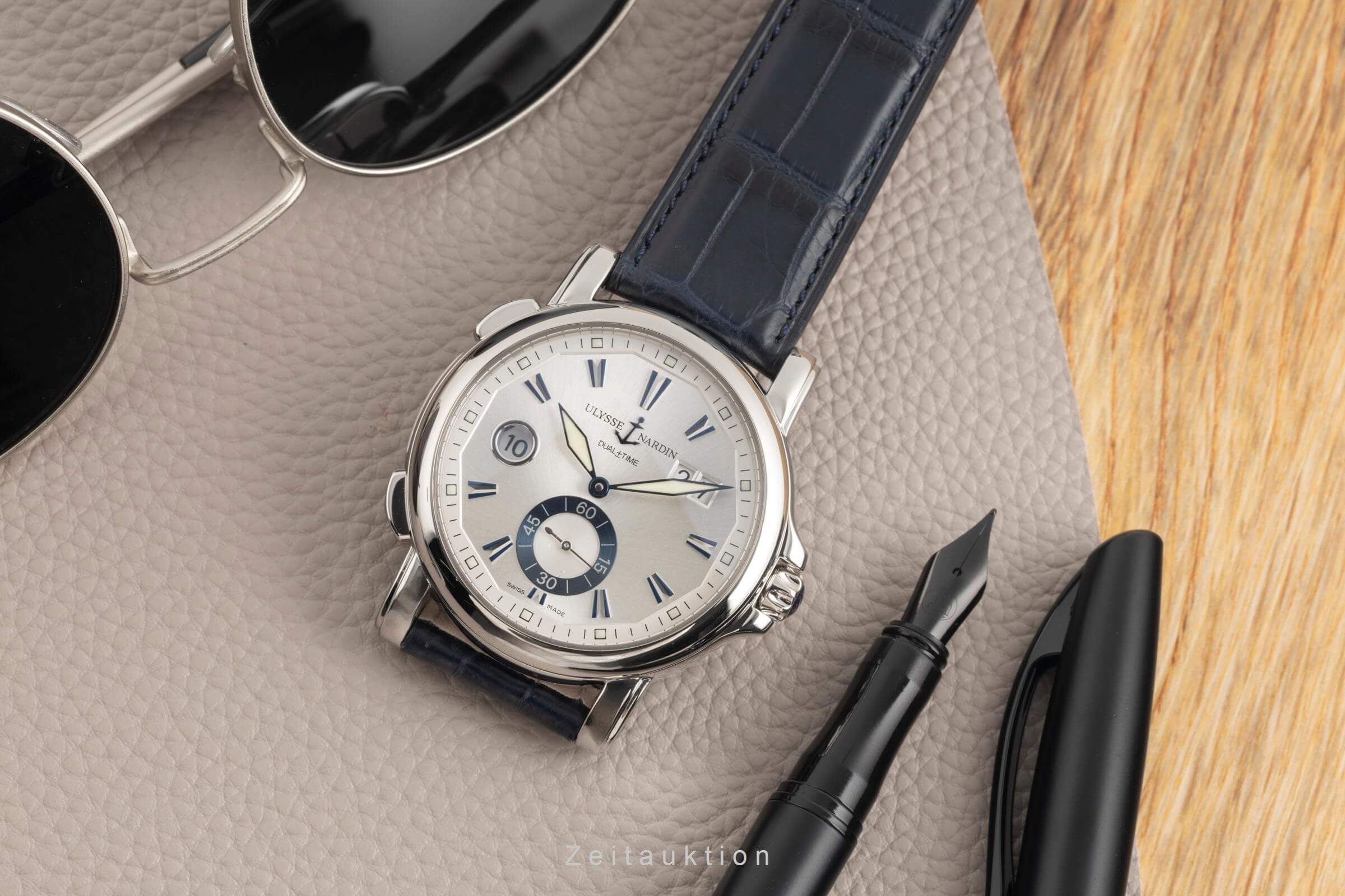 Ulysse Nardin Dual Time steel automatic men's watch 243-55  [2501547] - Image 4