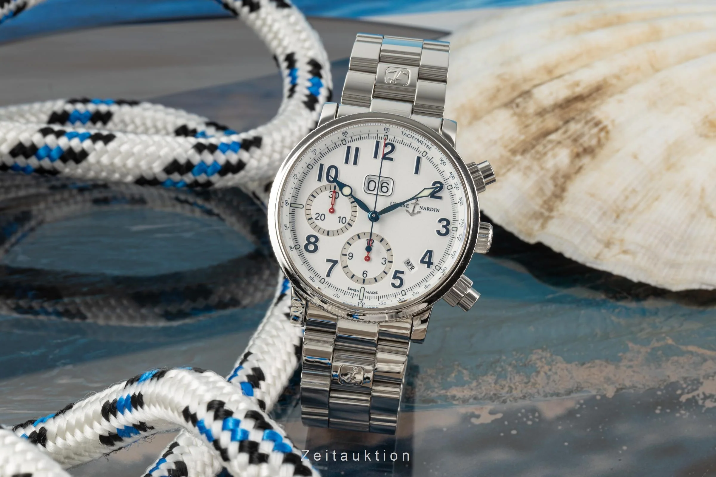 Ulysse Nardin Marine Chronograph chronograph steel automatic men's watch 513-22  [2204915] - Image 3