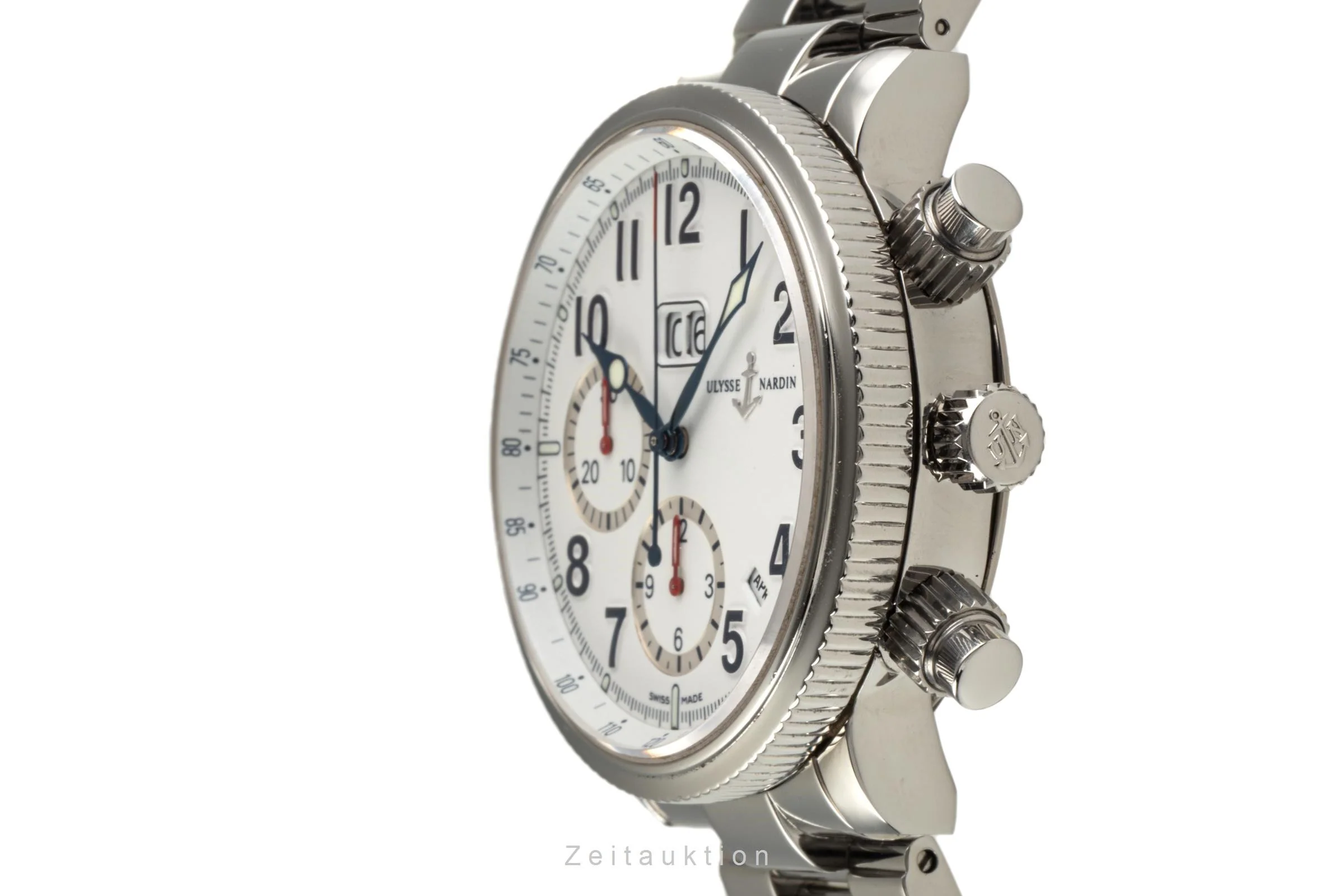 Ulysse Nardin Marine Chronograph chronograph steel automatic men's watch 513-22  [2204915] - Image 6