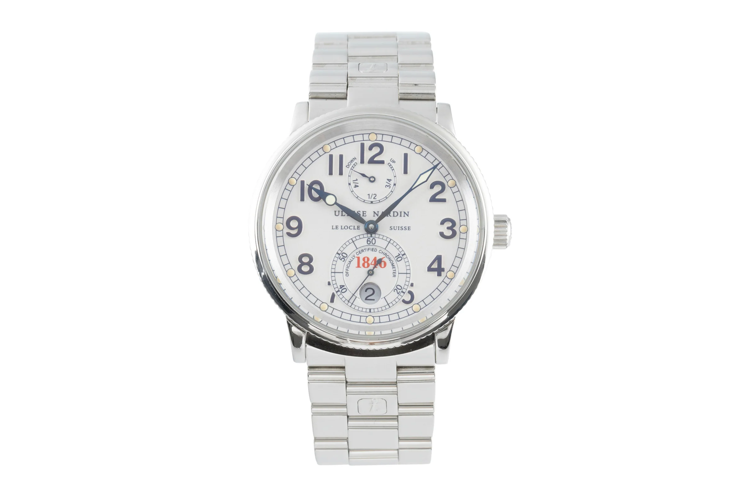 Ulysse Nardin Marine Chronometer steel automatic men's watch 263-22  [2202815] - Image 4