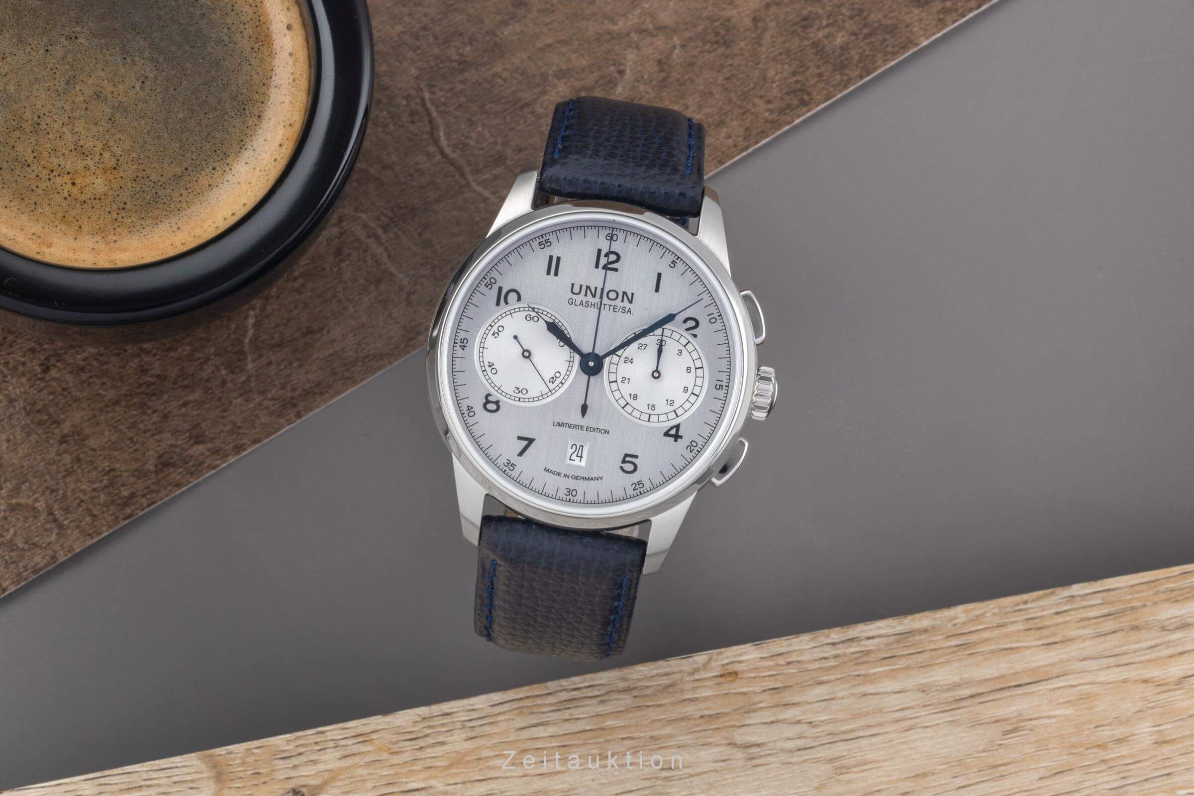 Union Glashütte 1893 chronograph steel manual winding men's watch D007.459.16.032.09 Limited  [2501570] - Image 4