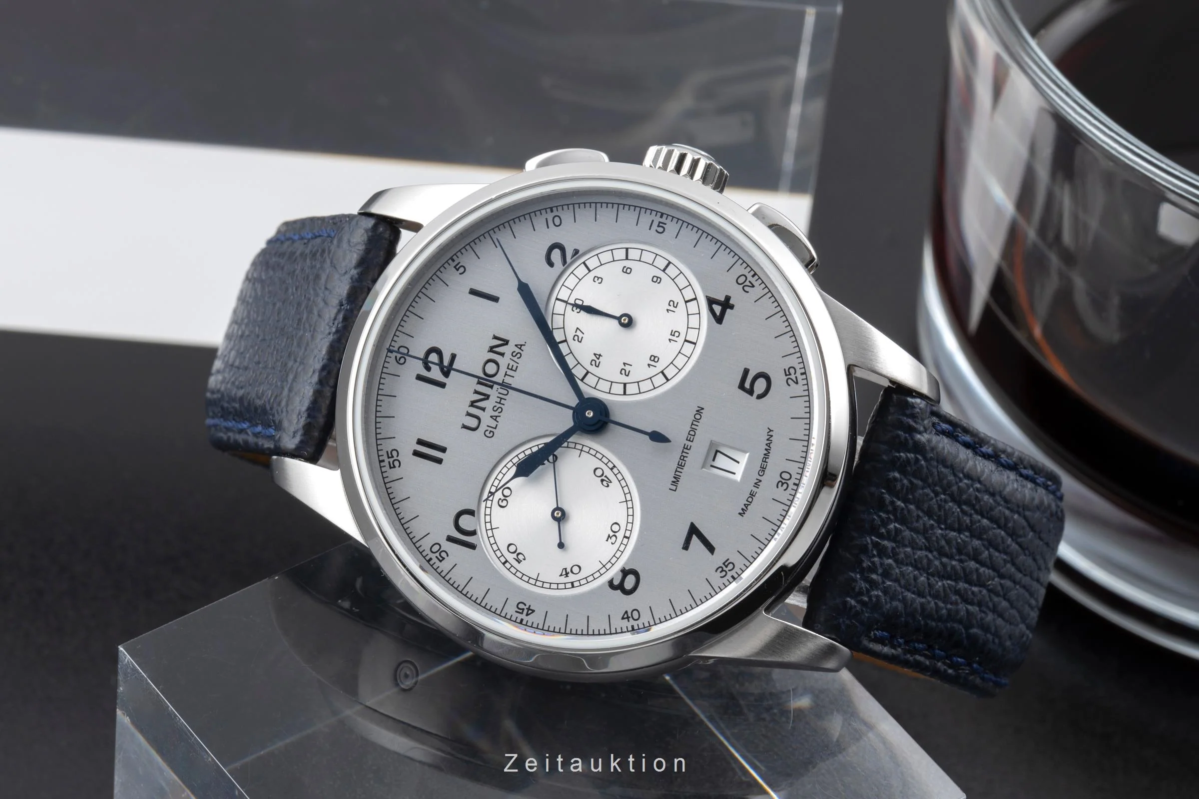 Union Glashütte 1893 chronograph steel manual winding men's watch D007.459.16.032.09 Limited  [2506831] - Image 3