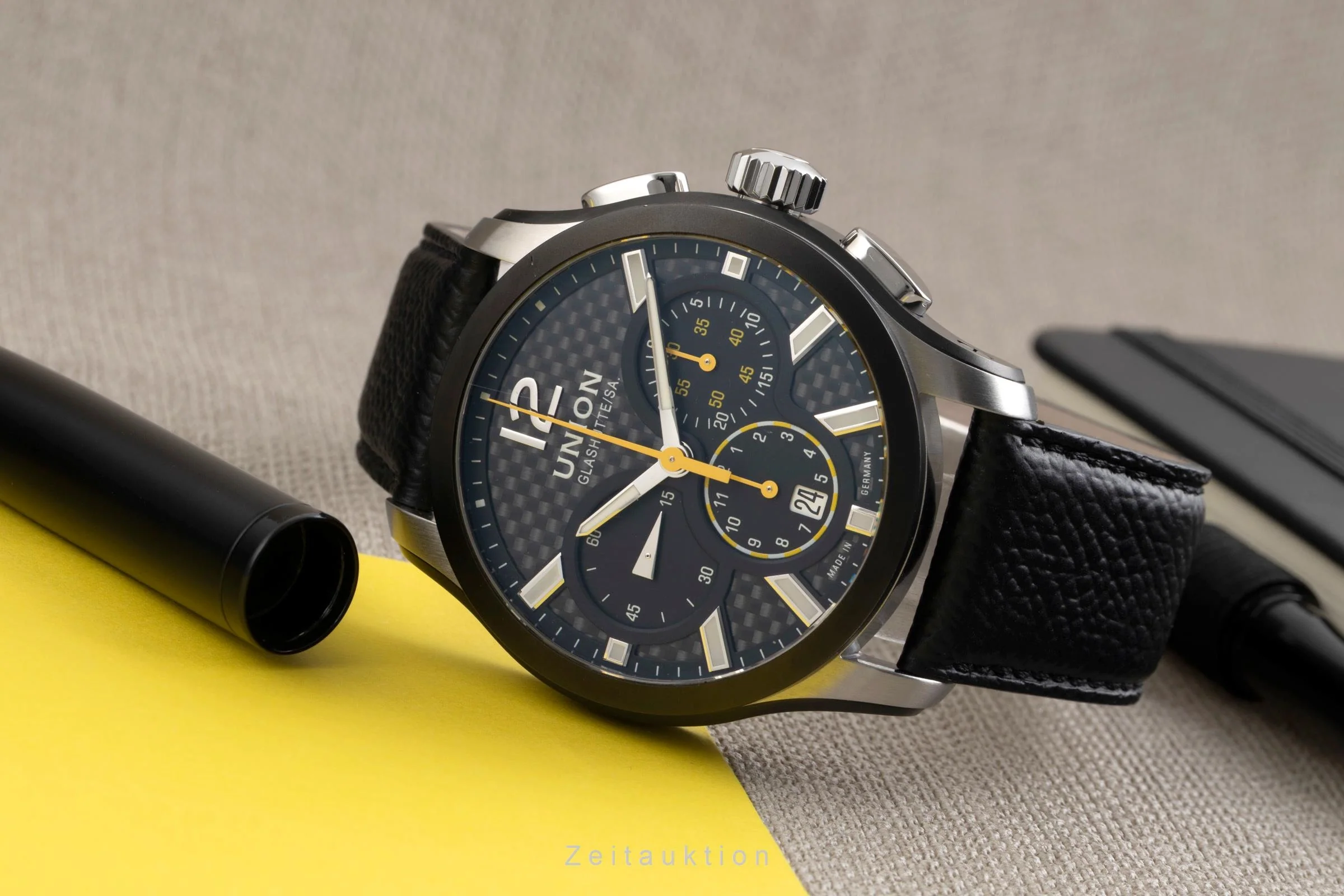 Union Glashütte Belisar chronograph steel automatic men's watch D002.627A LP: 2950EUR  [2600817] - Image 3