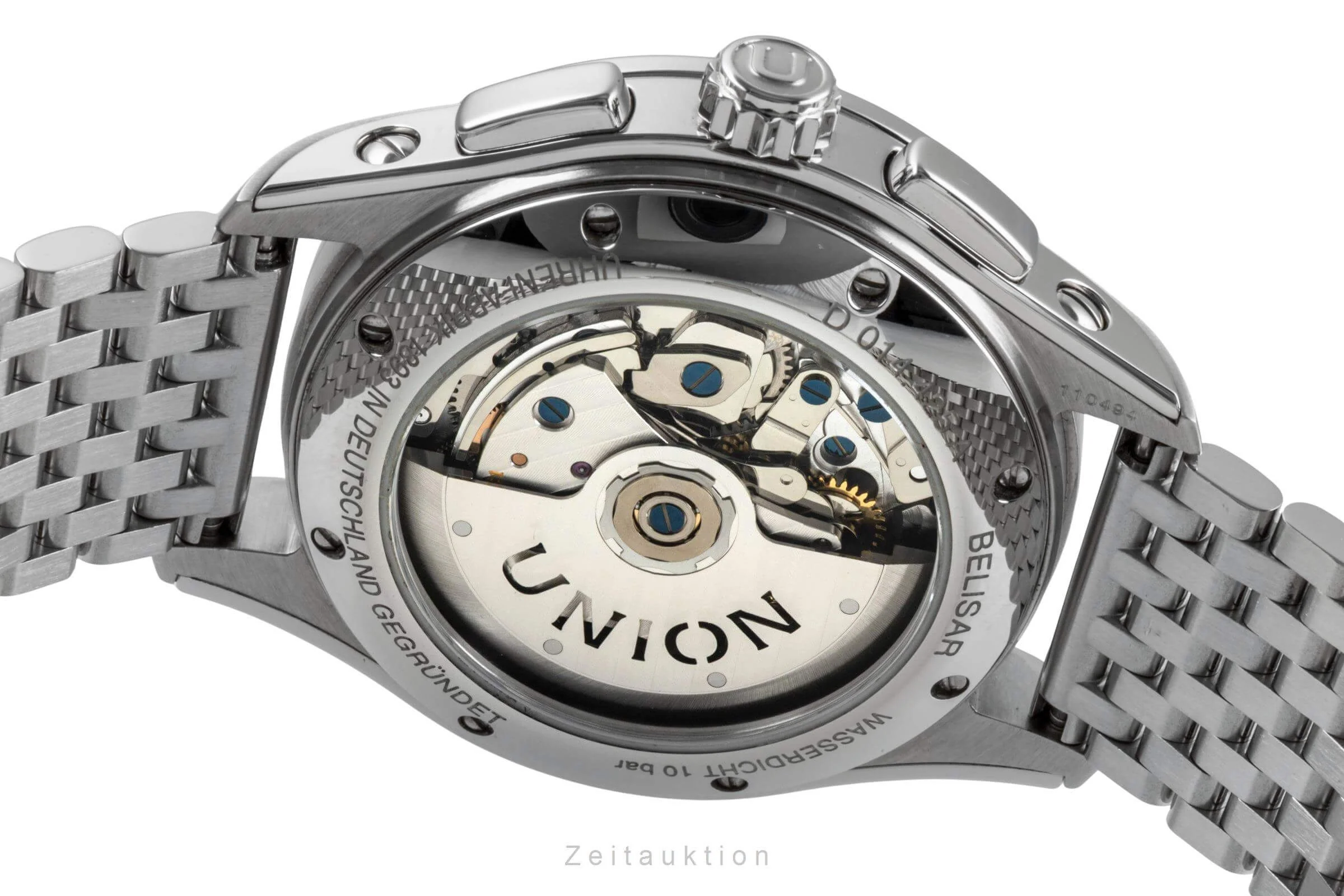 Union Glashütte Belisar chronograph steel automatic men's watch D009.425.16.017.00  [2502130] - Image 11