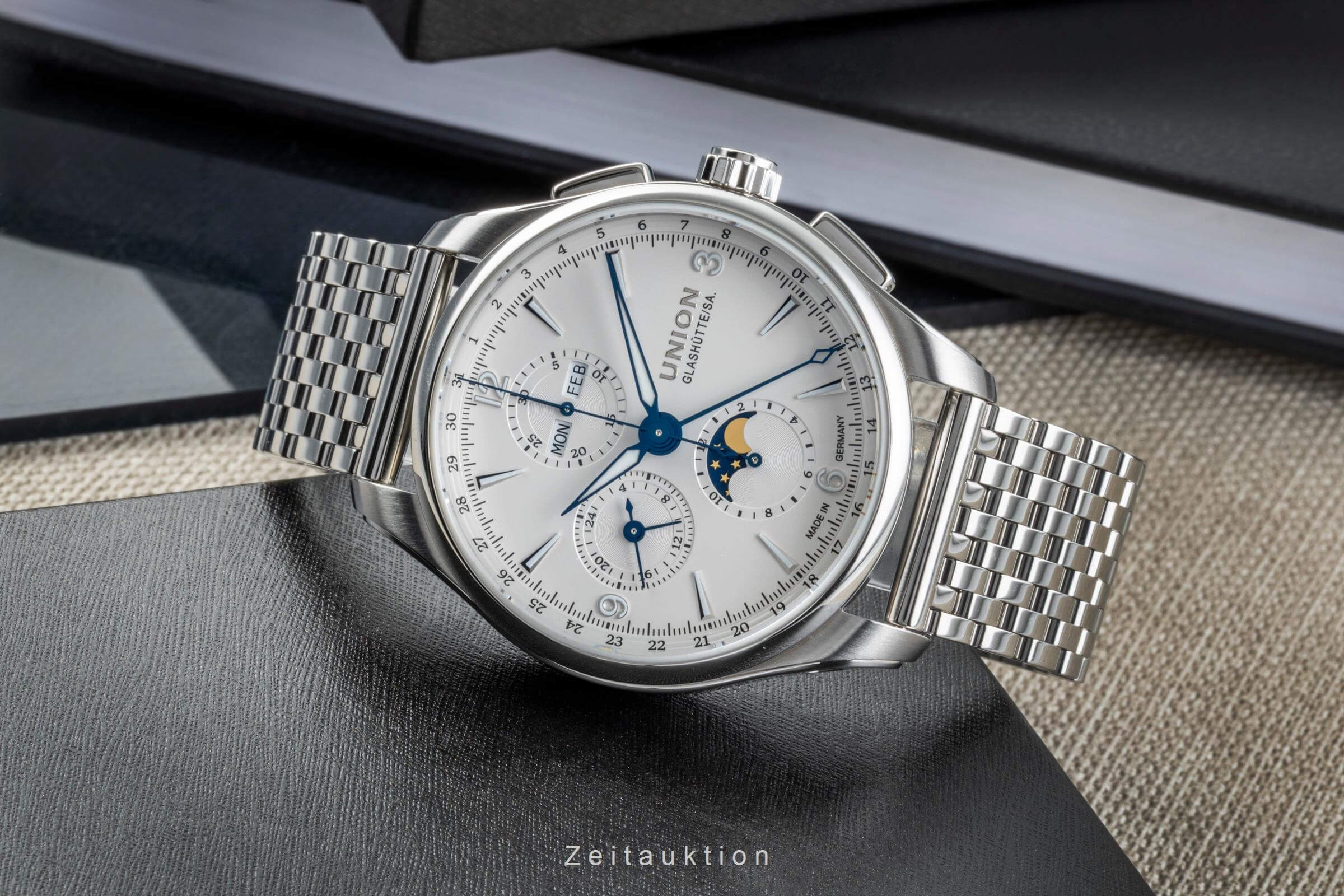 Union Glashütte Belisar chronograph steel automatic men's watch D009.425.16.017.00  [2502130] - Image 3