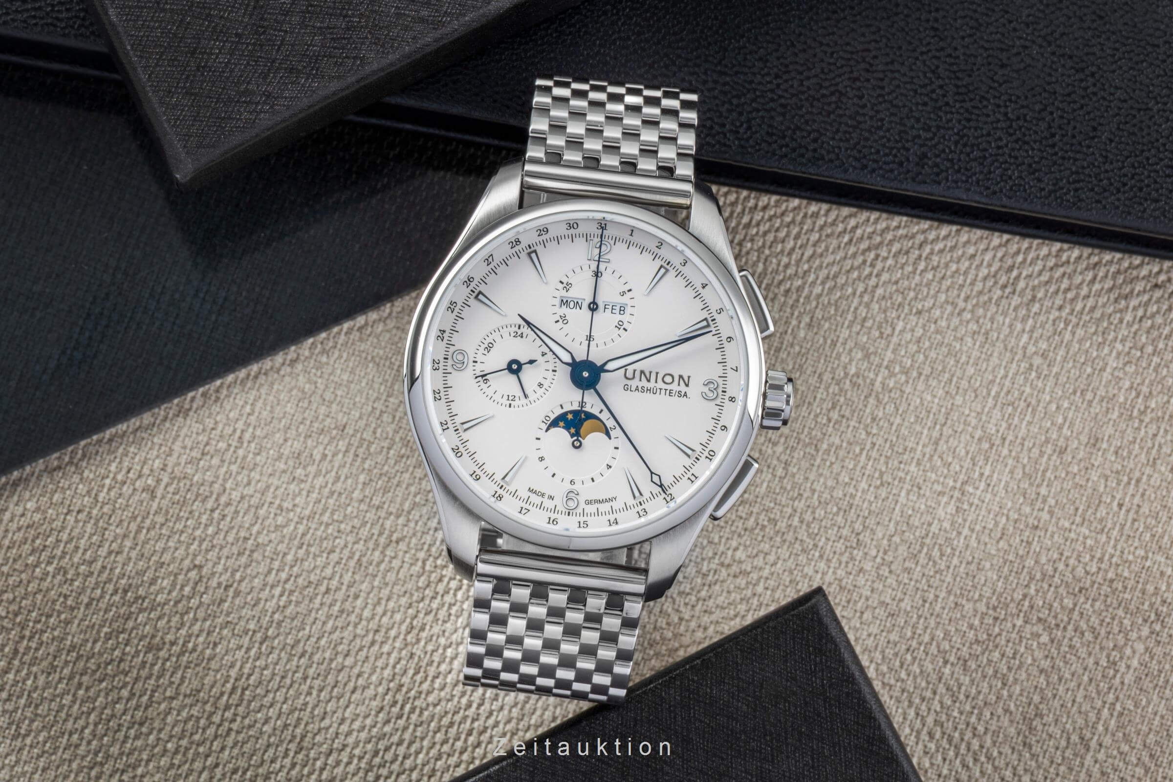 Union Glashütte Belisar chronograph steel automatic men's watch D009.425.16.017.00  [2502130] - Image 4