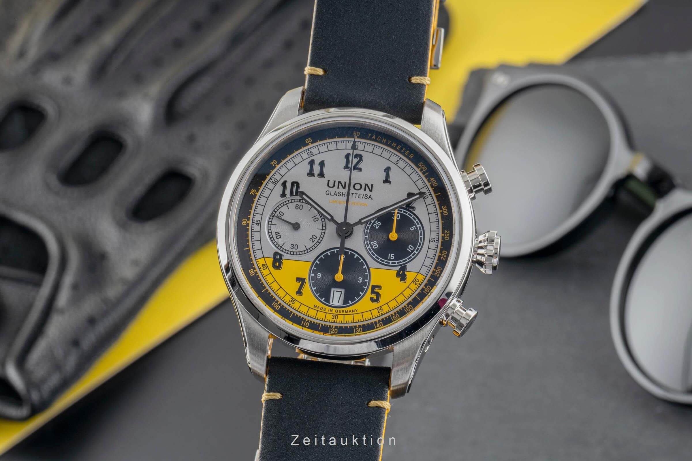 Union Glashütte Belisar chronograph steel automatic men's watch D009.427.16.032.09 LP: 3200EUR Limited  [2502138] - Image 2
