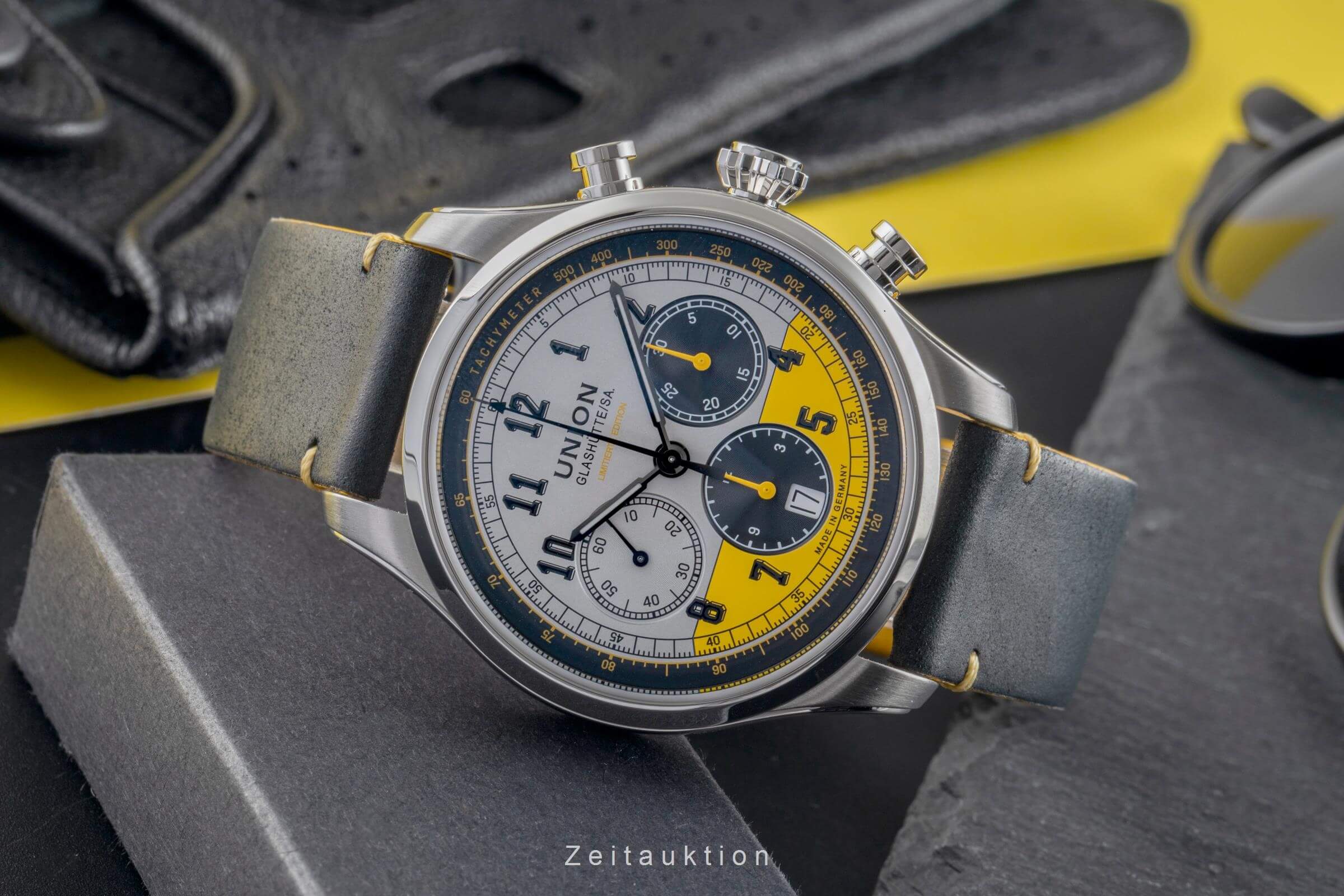Union Glashütte Belisar chronograph steel automatic men's watch D009.427.16.032.09 LP: 3200EUR Limited  [2502138] - Image 3