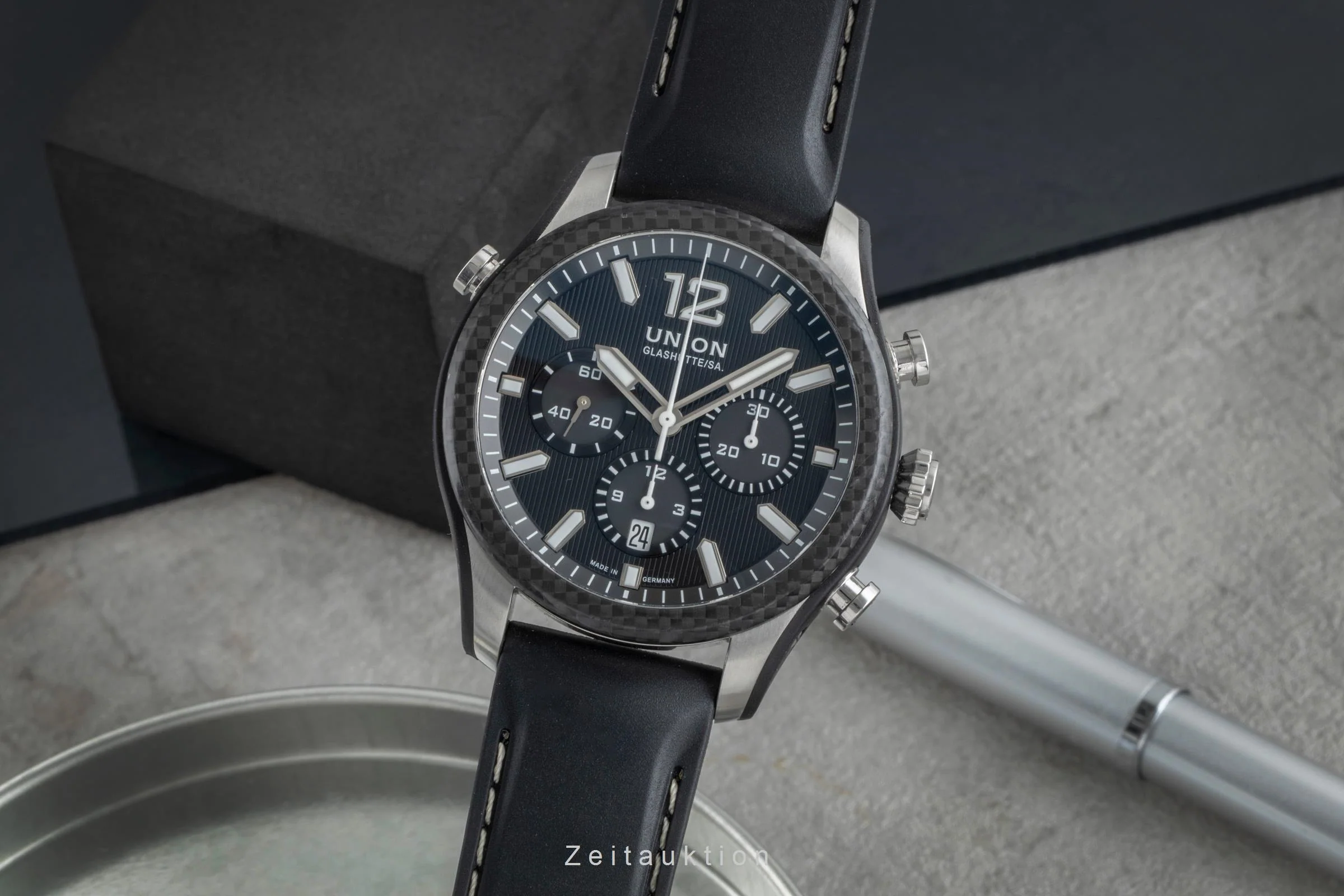 Union Glashütte Belisar chronograph steel automatic men's watch D009.927.26.207.00 LP: 3900EUR  [2506530] - Image 2