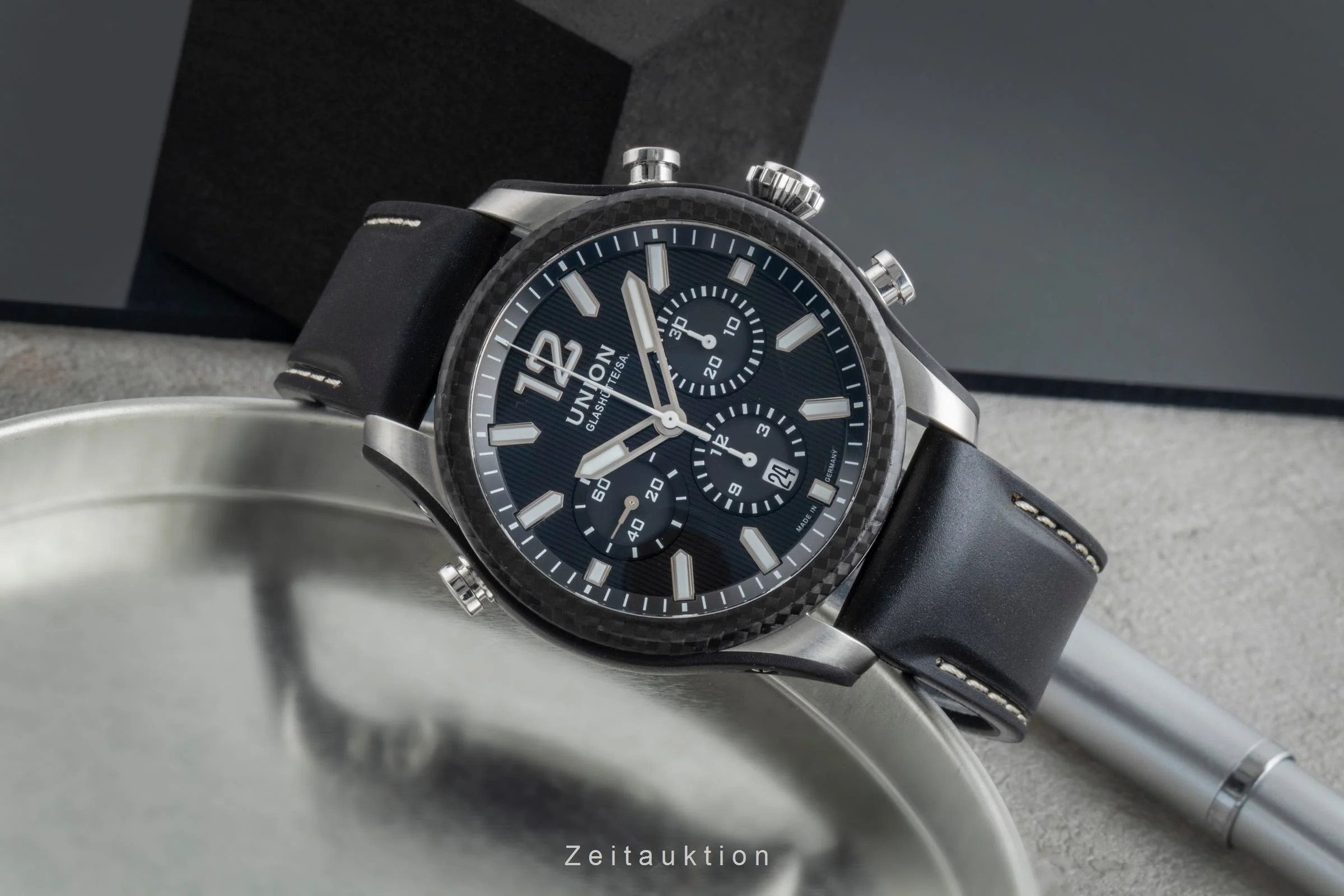 Union Glashütte Belisar chronograph steel automatic men's watch D009.927.26.207.00 LP: 3900EUR  [2506530] - Image 3