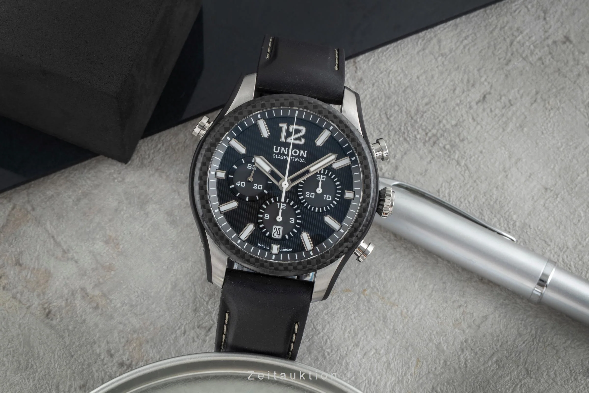 Union Glashütte Belisar chronograph steel automatic men's watch D009.927.26.207.00 LP: 3900EUR  [2506530] - Image 4