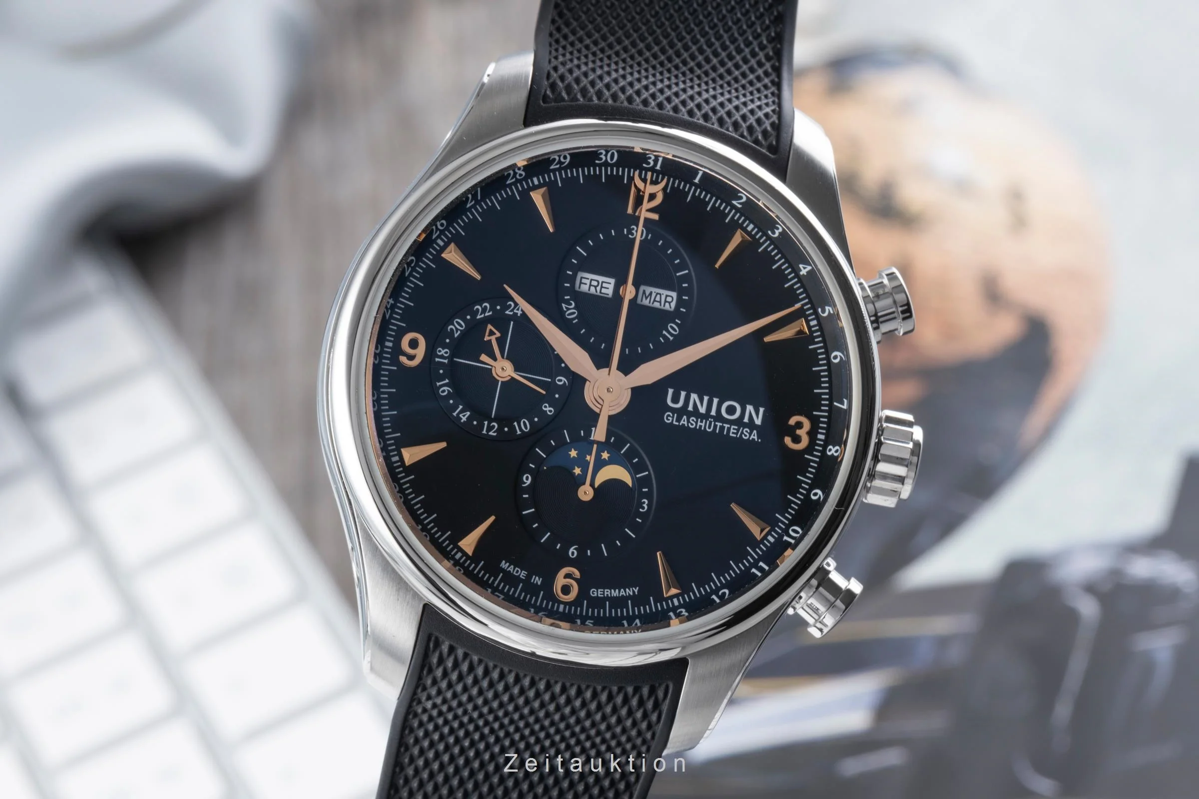 Union Glashütte Belisar chronograph steel automatic men's watch D0094251705701   [2506331] - Image 2
