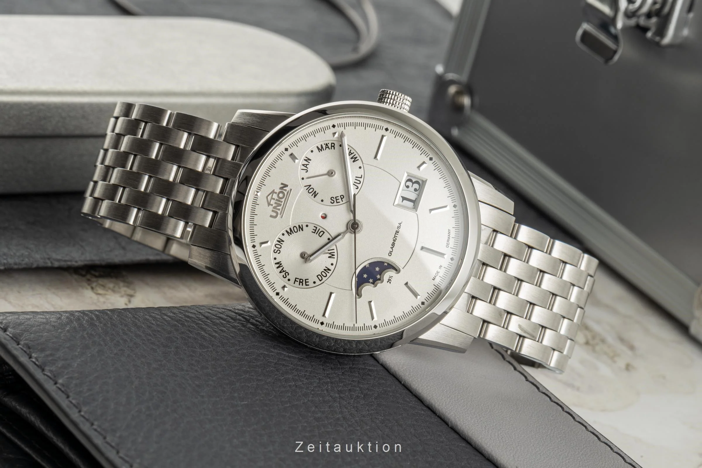 Union Glashütte Diplomat steel automatic men's watch 26-53-01-02-10 LP: 8490EUR  [2305282] - Image 2