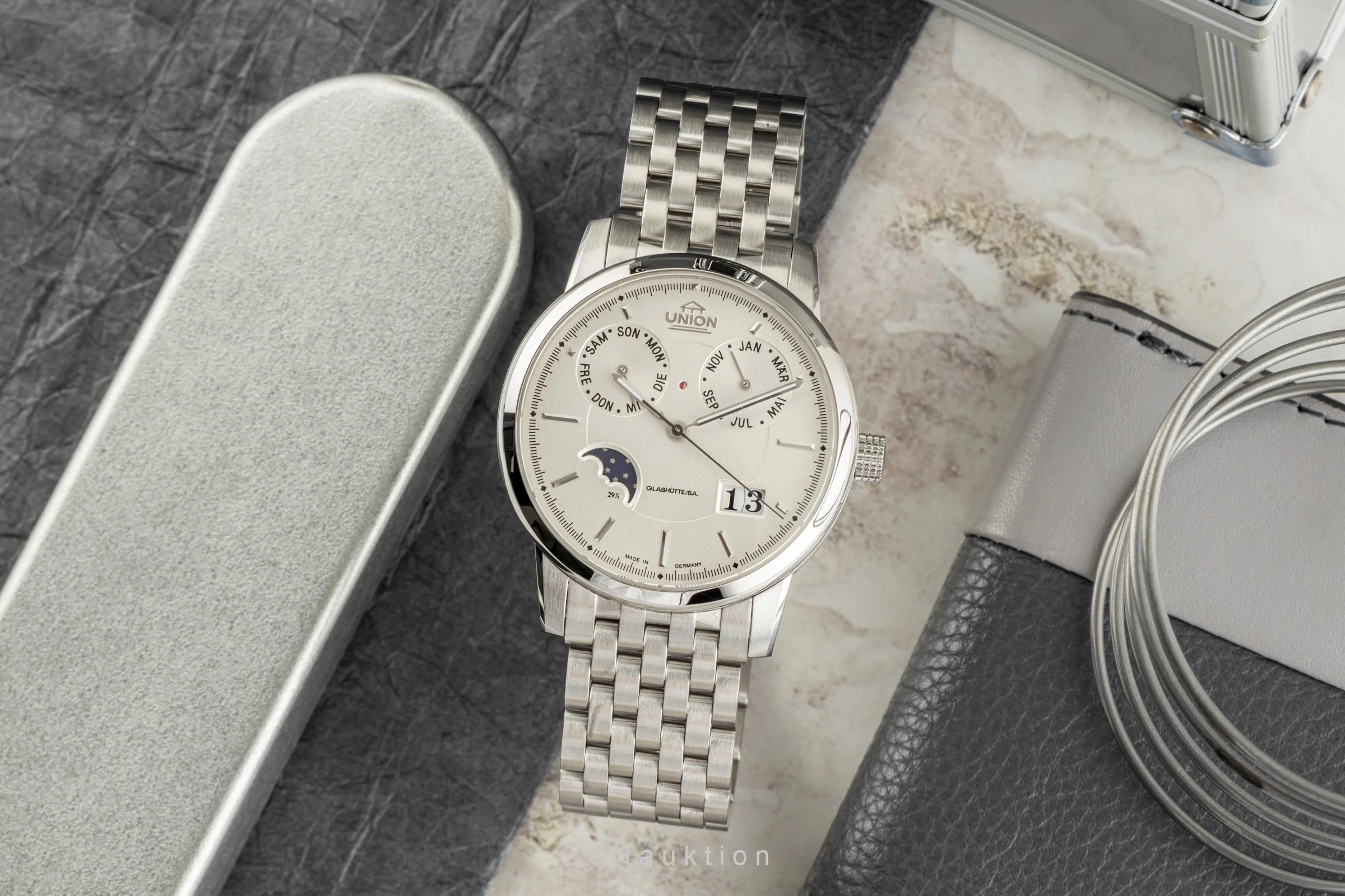 Union Glashütte Diplomat steel automatic men's watch 26-53-01-02-10 LP: 8490EUR  [2305282] - Image 3