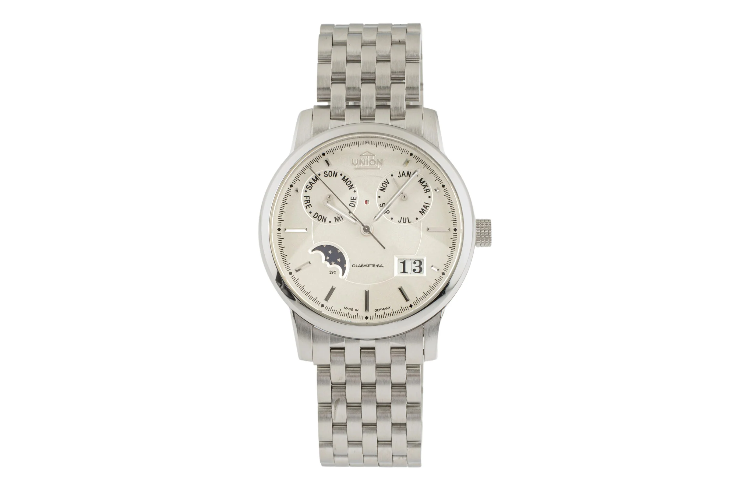Union Glashütte Diplomat steel automatic men's watch 26-53-01-02-10 LP: 8490EUR  [2305282] - Image 4