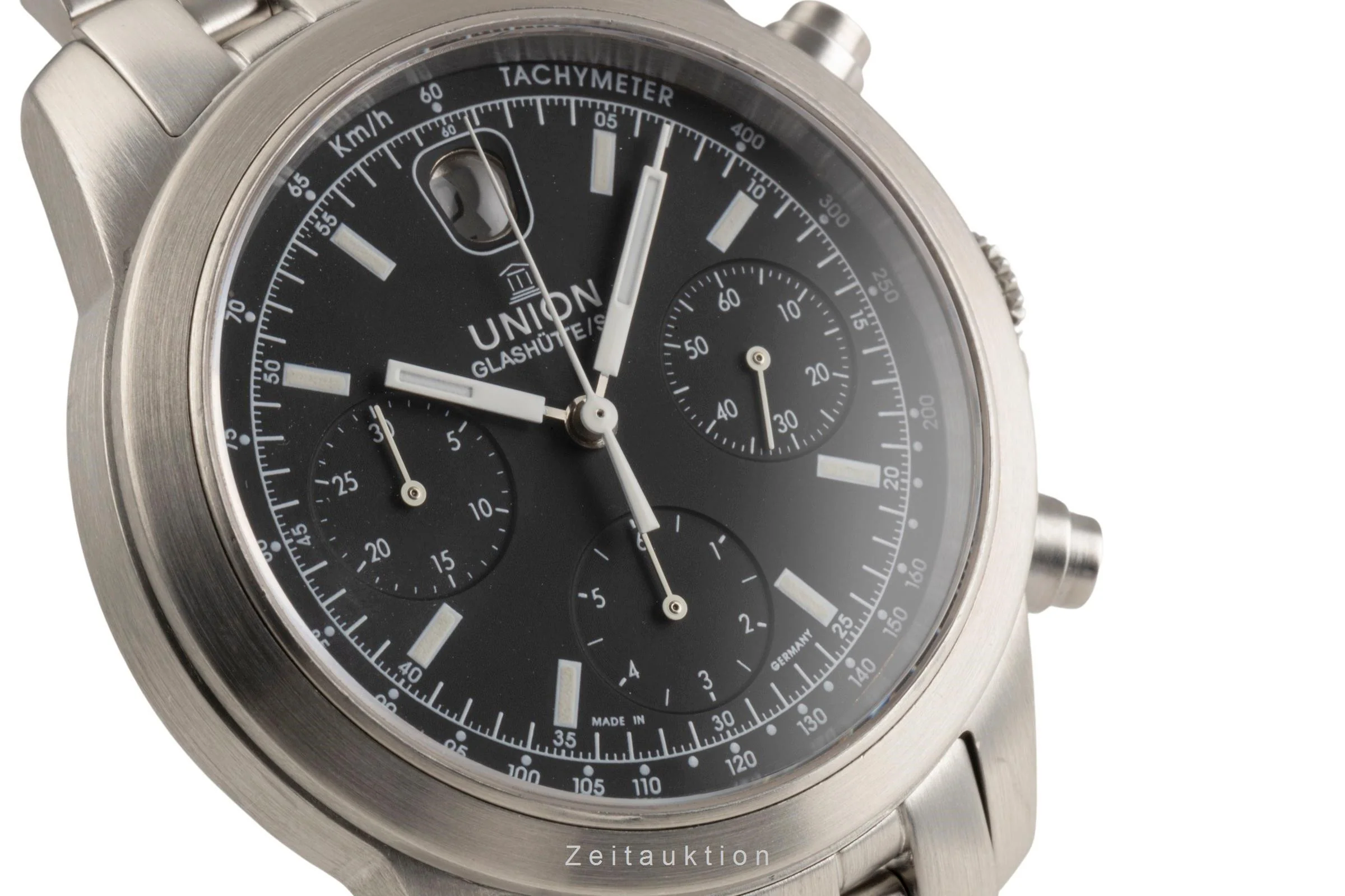 Union Glashütte Fliegeruhr chronograph steel automatic men's watch 26-32-09-05-10 LP: 3600EUR  [2303134] - Image 11