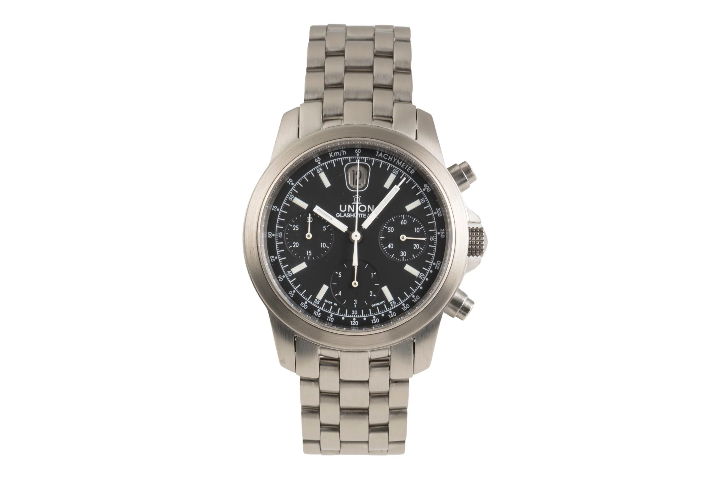 Union Glashütte Fliegeruhr chronograph steel automatic men's watch 26-32-09-05-10 LP: 3600EUR  [2303134] - Image 4