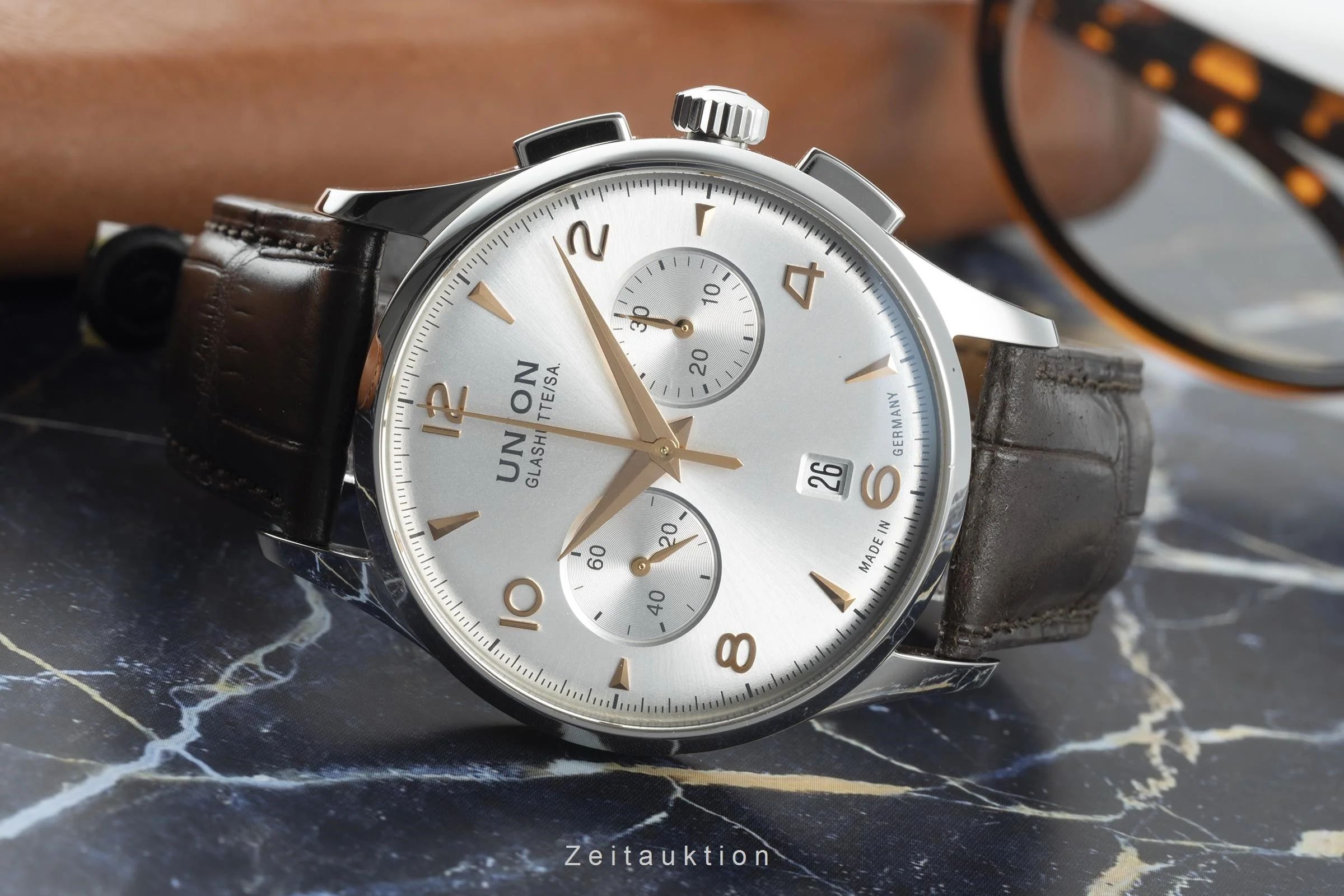 Union Glashütte Noramis chronograph steel automatic men's watch D005.427.16.037.01 LP: 2950EUR  [2202631] - Image 4