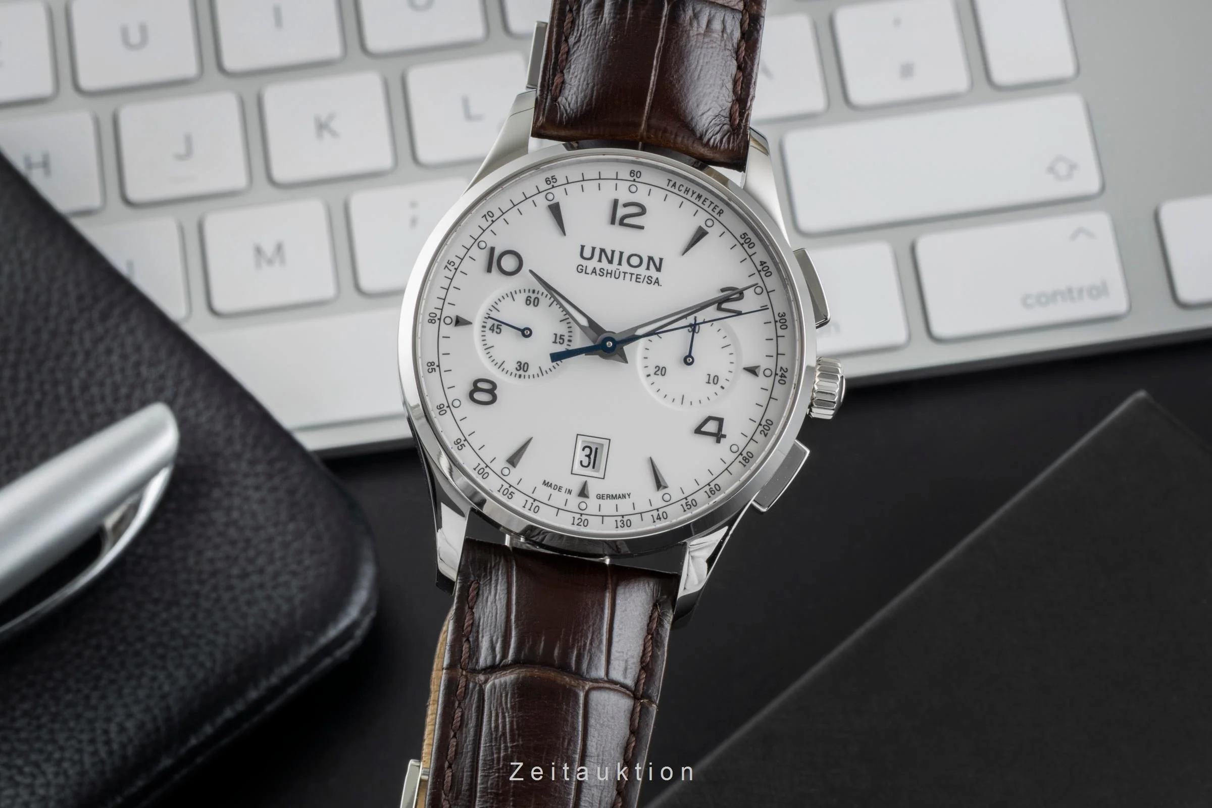 Union Glashütte Noramis chronograph steel automatic men's watch D008.427.16.017.00  [2505753] - Image 2