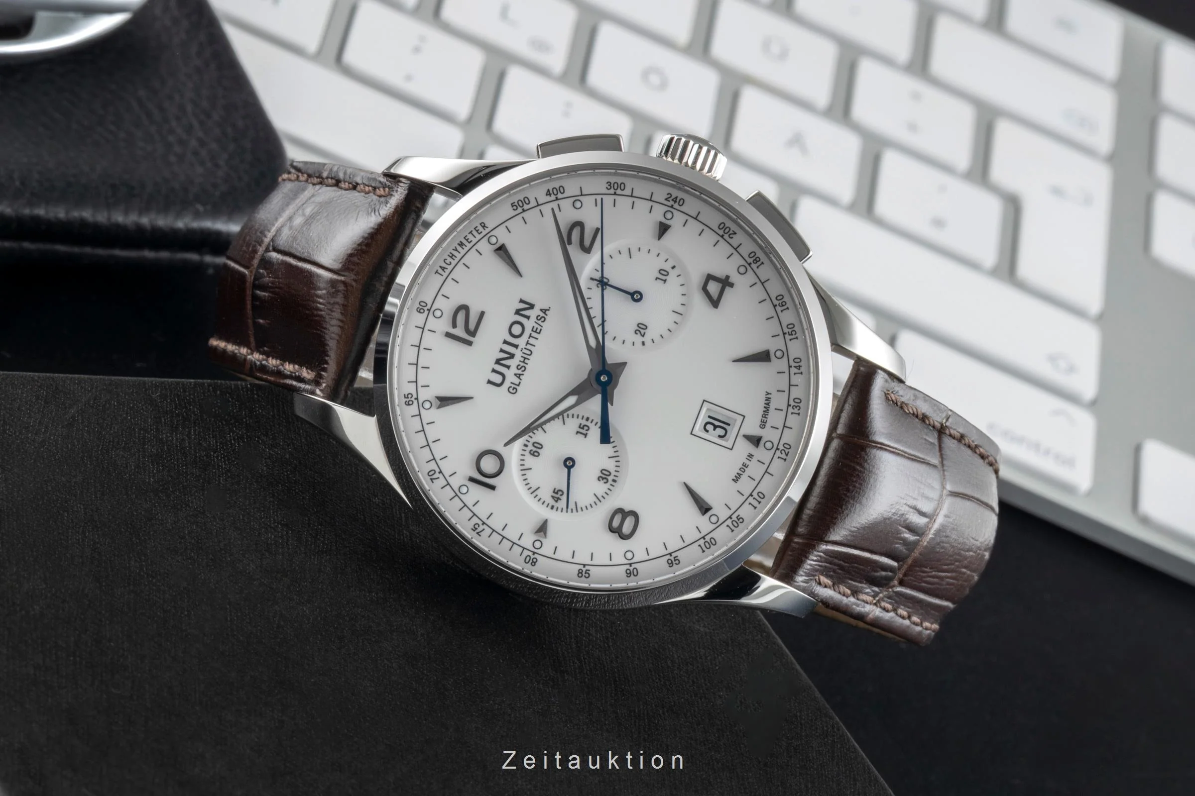 Union Glashütte Noramis chronograph steel automatic men's watch D008.427.16.017.00  [2505753] - Image 3