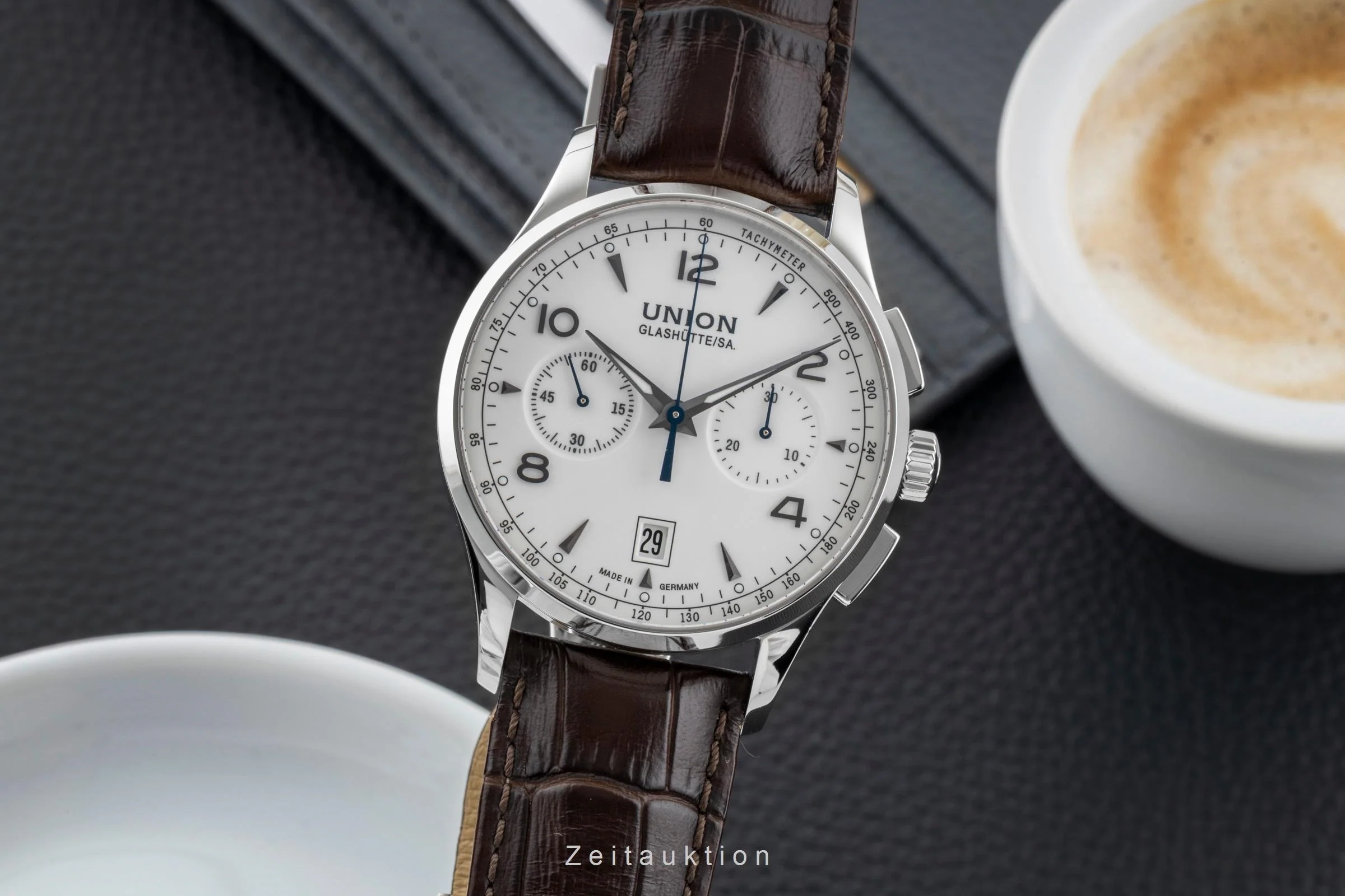 Union Glashütte Noramis chronograph steel automatic men's watch D008.427.16.017.00  [2600847] - Image 2