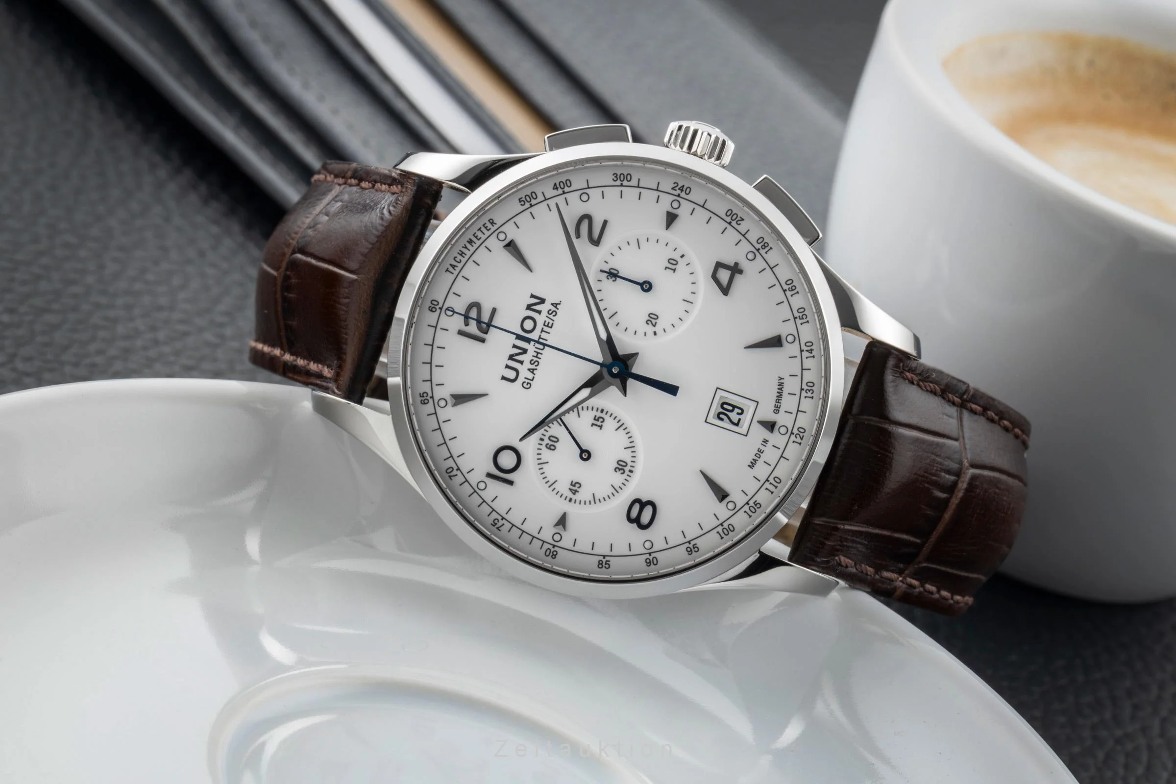Union Glashütte Noramis chronograph steel automatic men's watch D008.427.16.017.00  [2600847] - Image 3