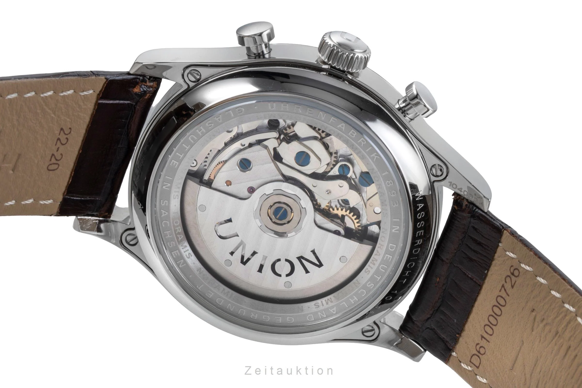 Union Glashütte Noramis chronograph steel automatic men's watch D012.427.16.037.01	  [2506170] - Image 11