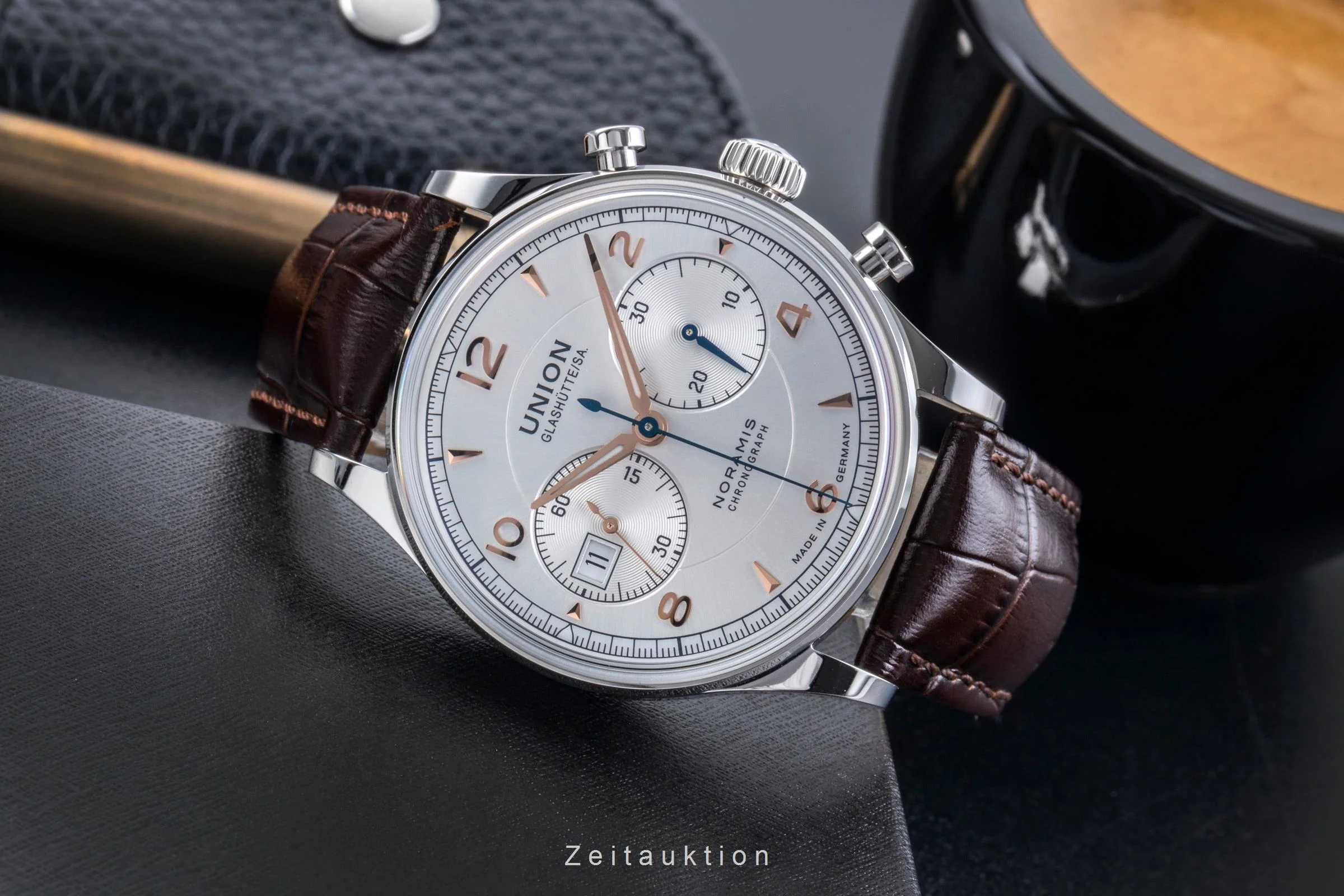 Union Glashütte Noramis chronograph steel automatic men's watch D012.427.16.037.01	  [2506170] - Image 3