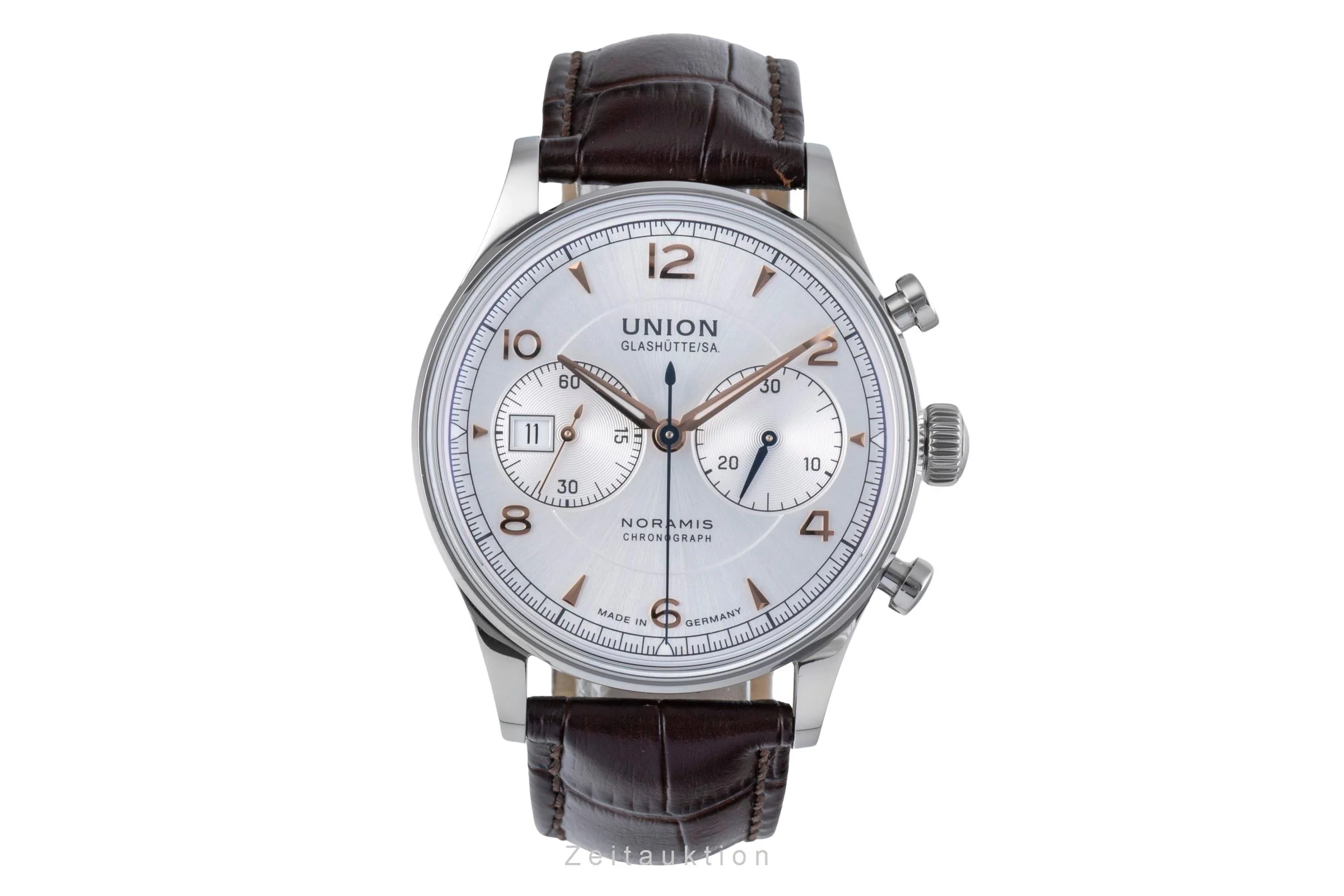 Union Glashütte Noramis chronograph steel automatic men's watch D012.427.16.037.01	  [2506170] - Image 5