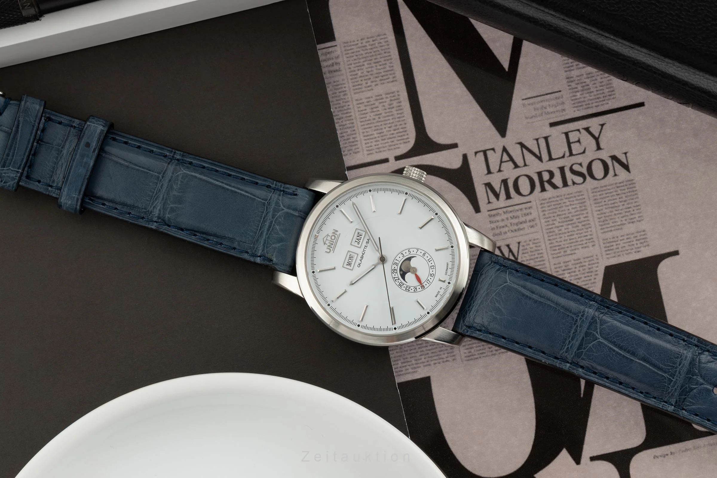 Union Glashütte Tradition Vollkalender steel automatic men's watch 26-41-01-02-10  [2305505] - Image 2