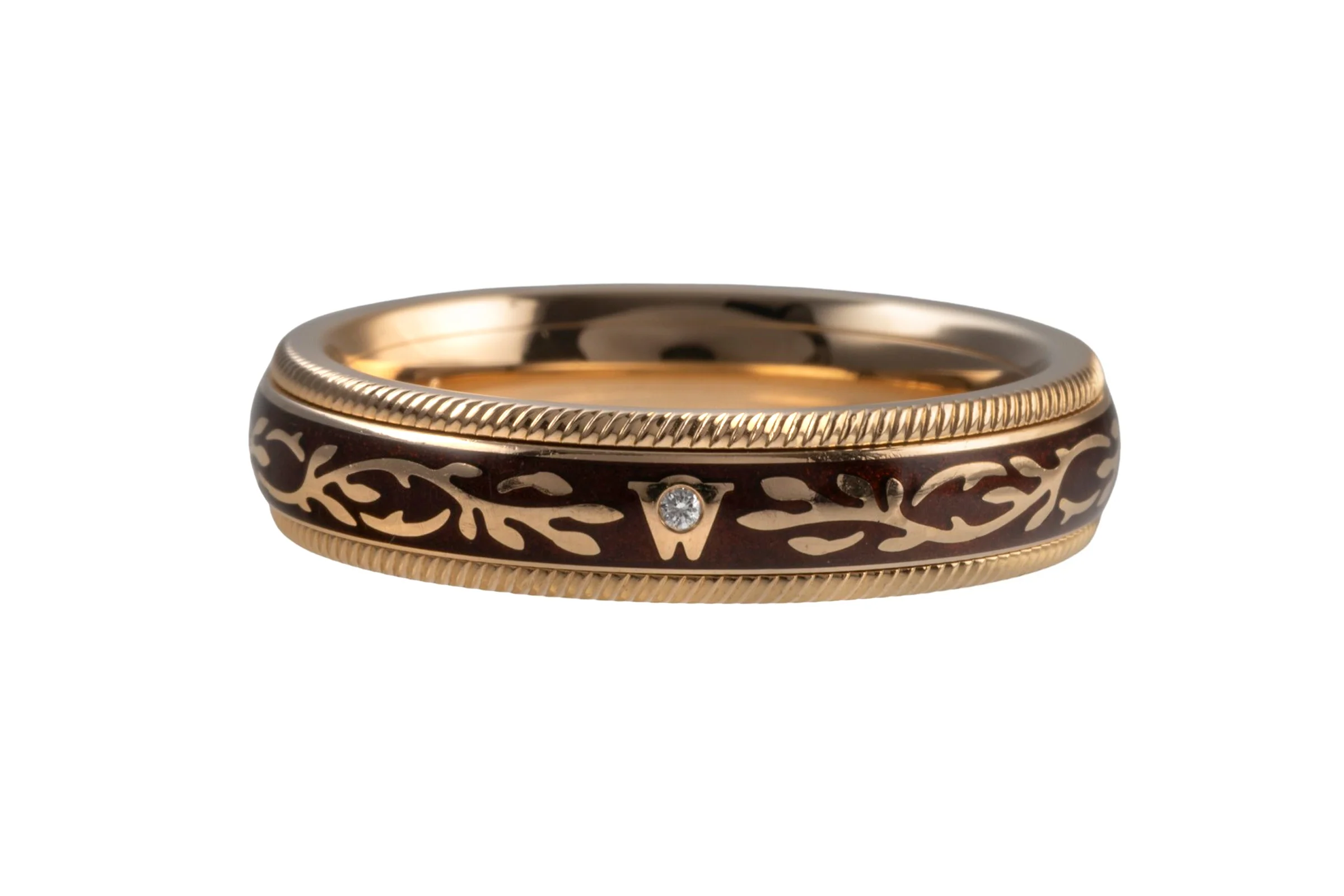 Wellendorff ring Nougat Fantasie rotating ring 18k (0.750) gold Size 54 B&P [KL25998] - Image 5