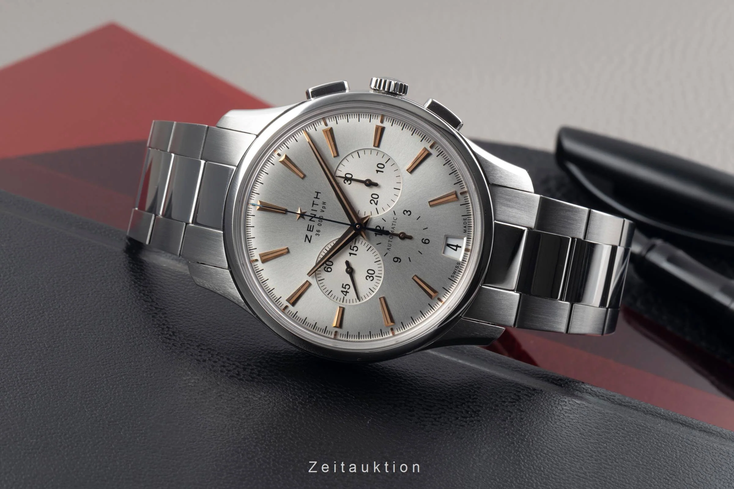 Zenith Captain chronograph steel automatic men's watch 03.2110.400/01.C498 LP: 12300EUR  [2500498] - Image 3