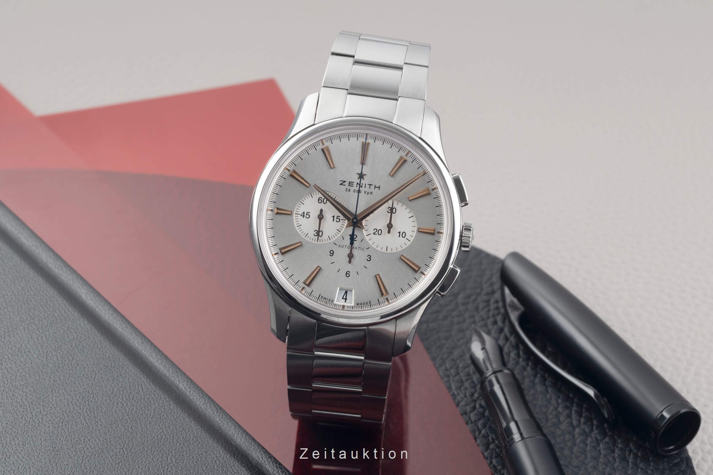 Zenith Captain chronograph steel automatic men's watch 03.2110.400/01.C498 LP: 12300EUR  [2500498] - Image 4