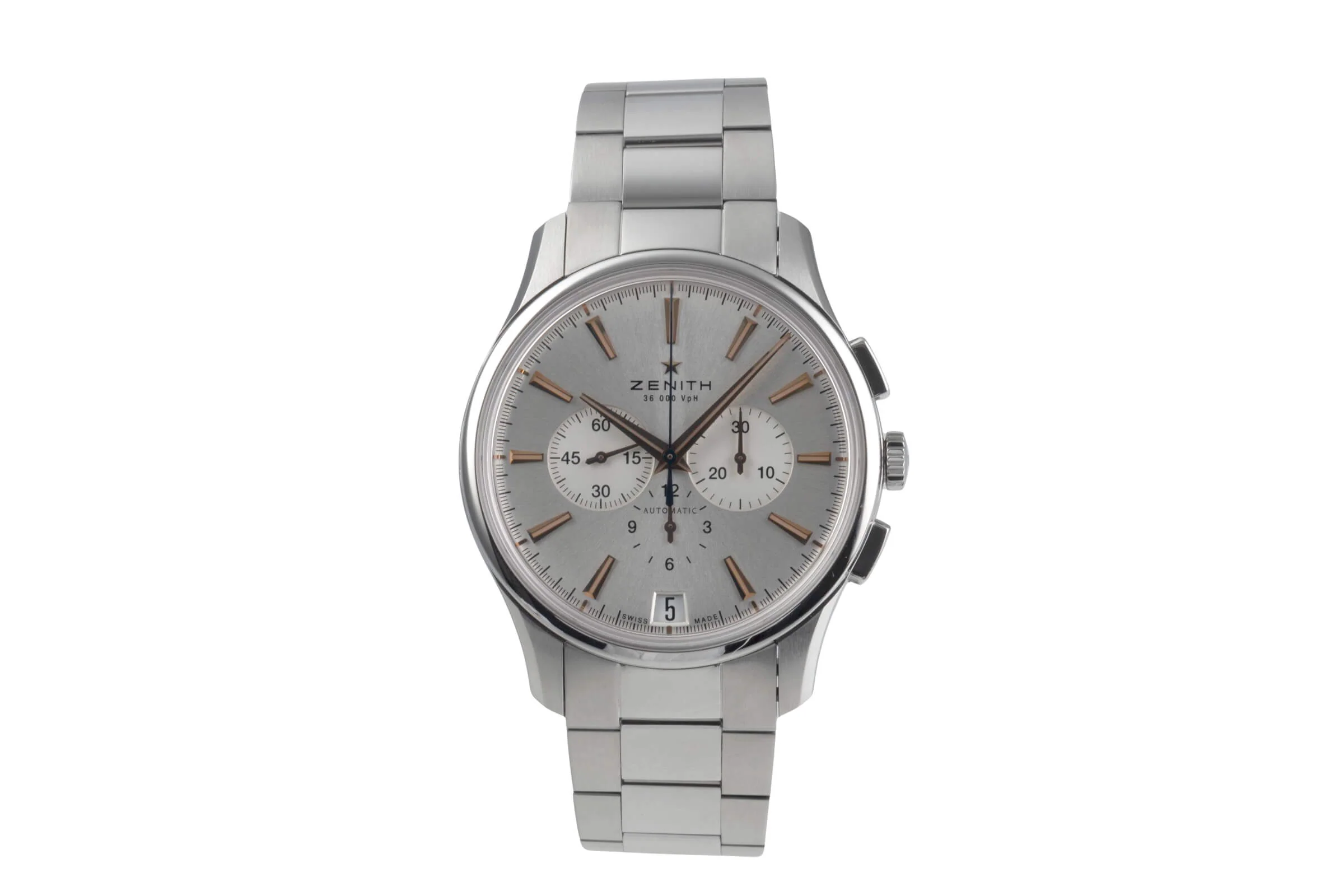 Zenith Captain chronograph steel automatic men's watch 03.2110.400/01.C498 LP: 12300EUR  [2500498] - Image 5