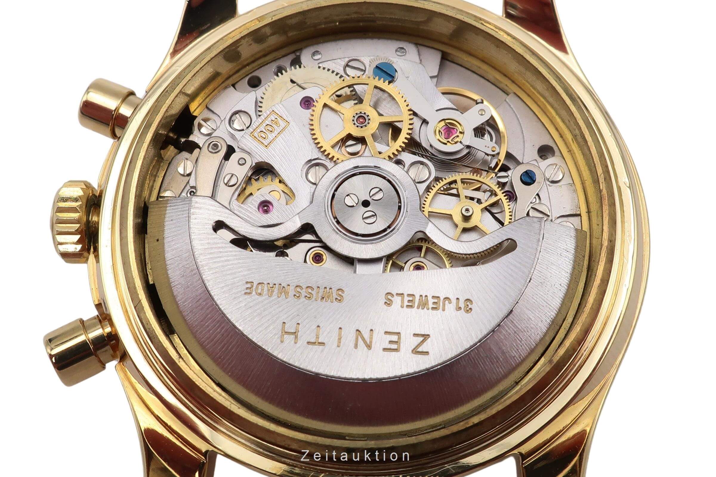 Zenith El Primero chronograph 18 ct gold automatic men's watch 06-0210-400  [2406012] - Image 14