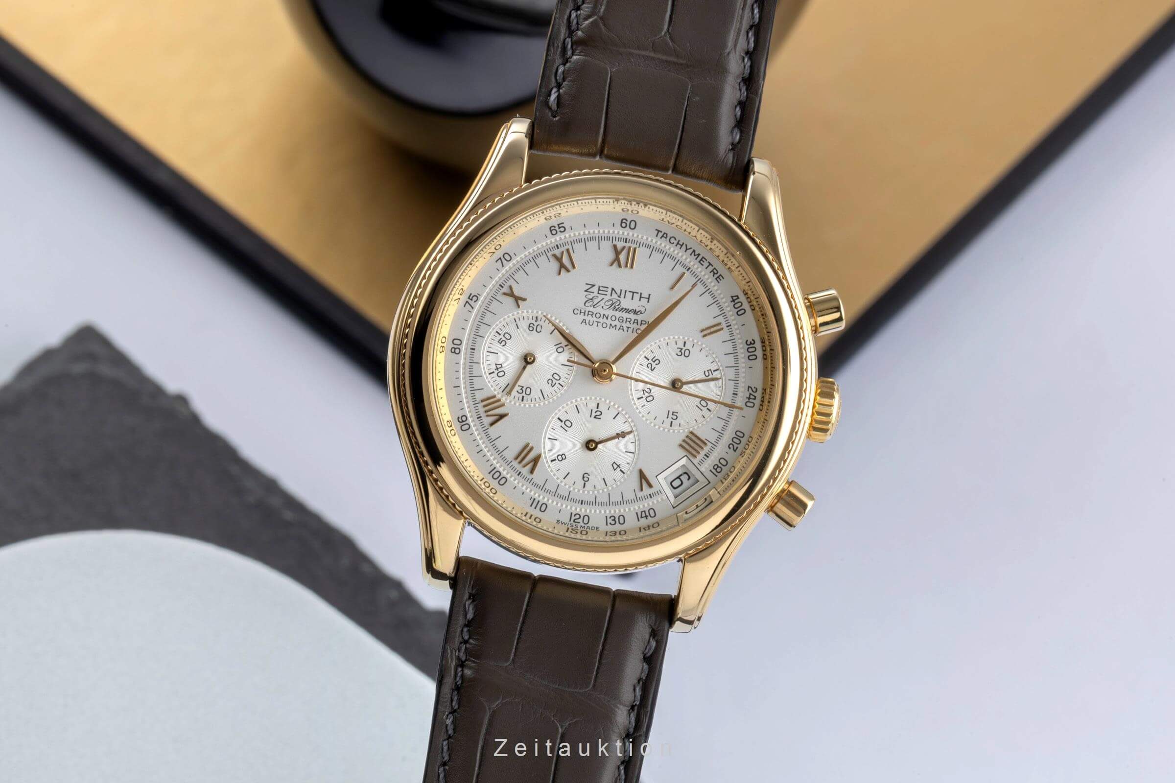 Zenith El Primero chronograph 18 ct gold automatic men's watch 06-0210-400  [2406012] - Image 2