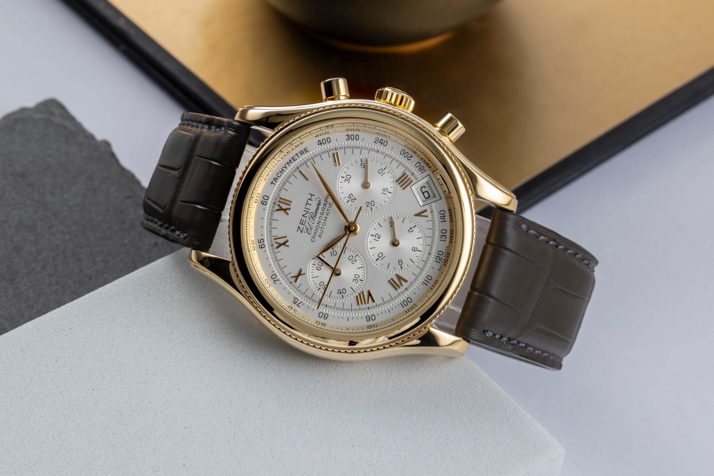 Zenith El Primero chronograph 18 ct gold automatic men's watch 06-0210-400  [2406012] - Image 3