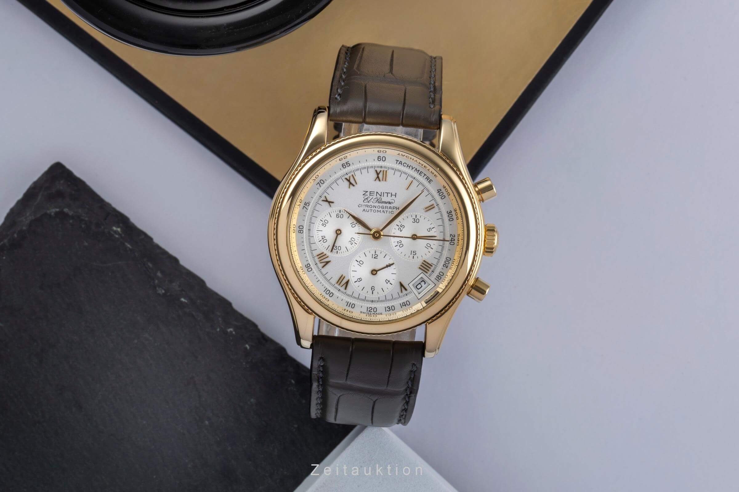 Zenith El Primero chronograph 18 ct gold automatic men's watch 06-0210-400  [2406012] - Image 4