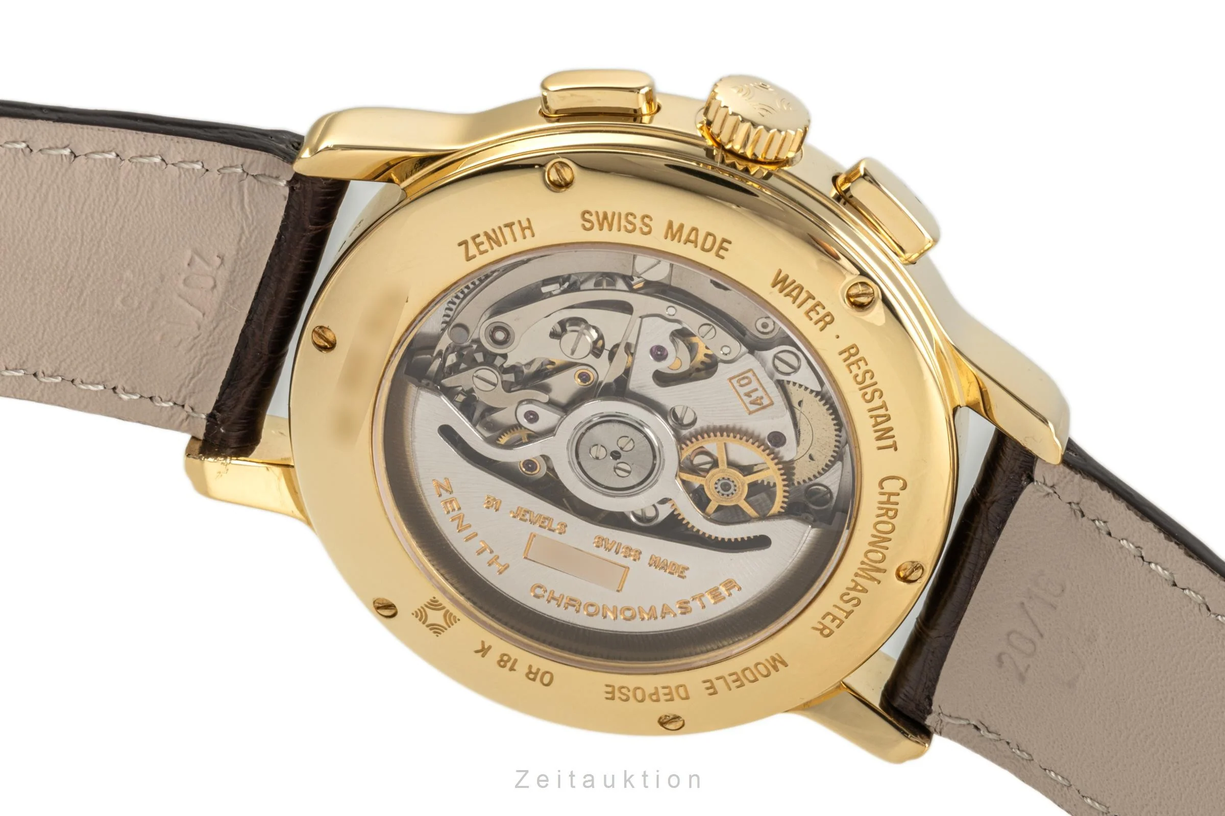 Zenith El Primero chronograph 18 ct gold automatic men's watch 30.0243.410  [2301680] - Image 11