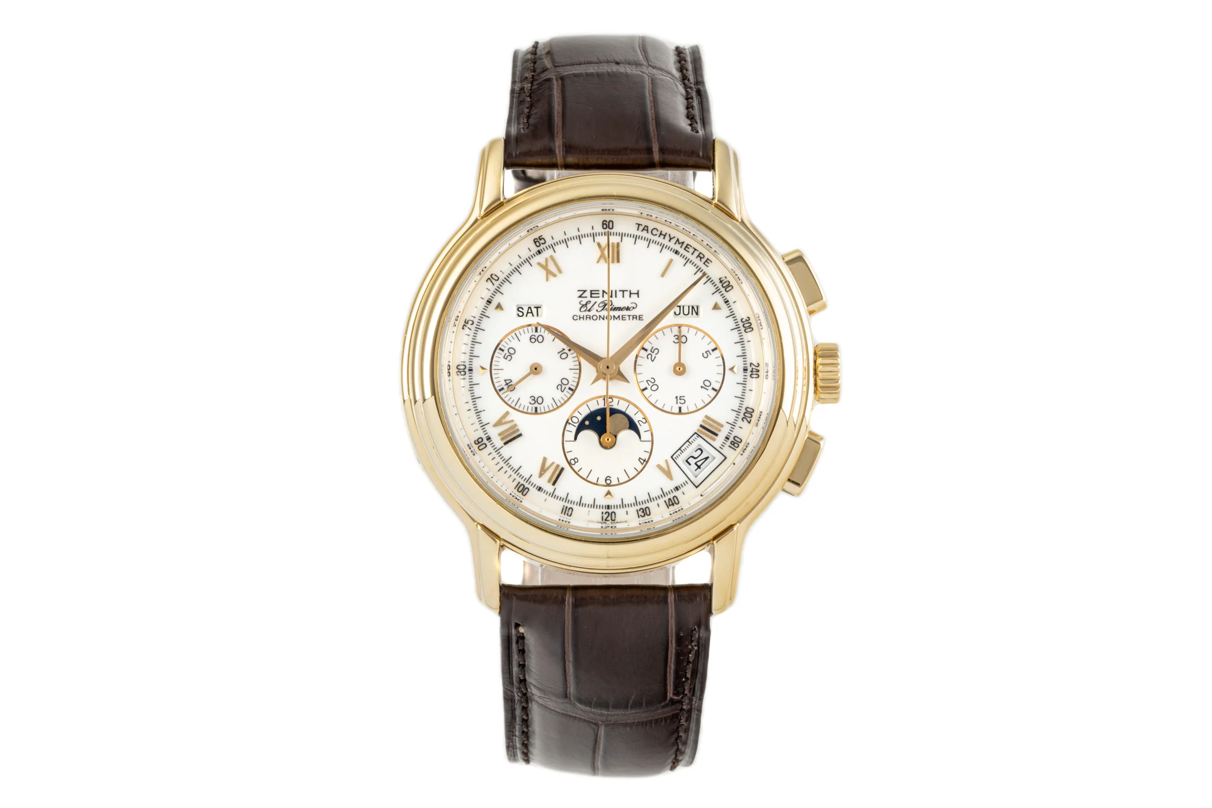 Zenith El Primero chronograph 18 ct gold automatic men's watch 30.0243.410  [2301680] - Image 4