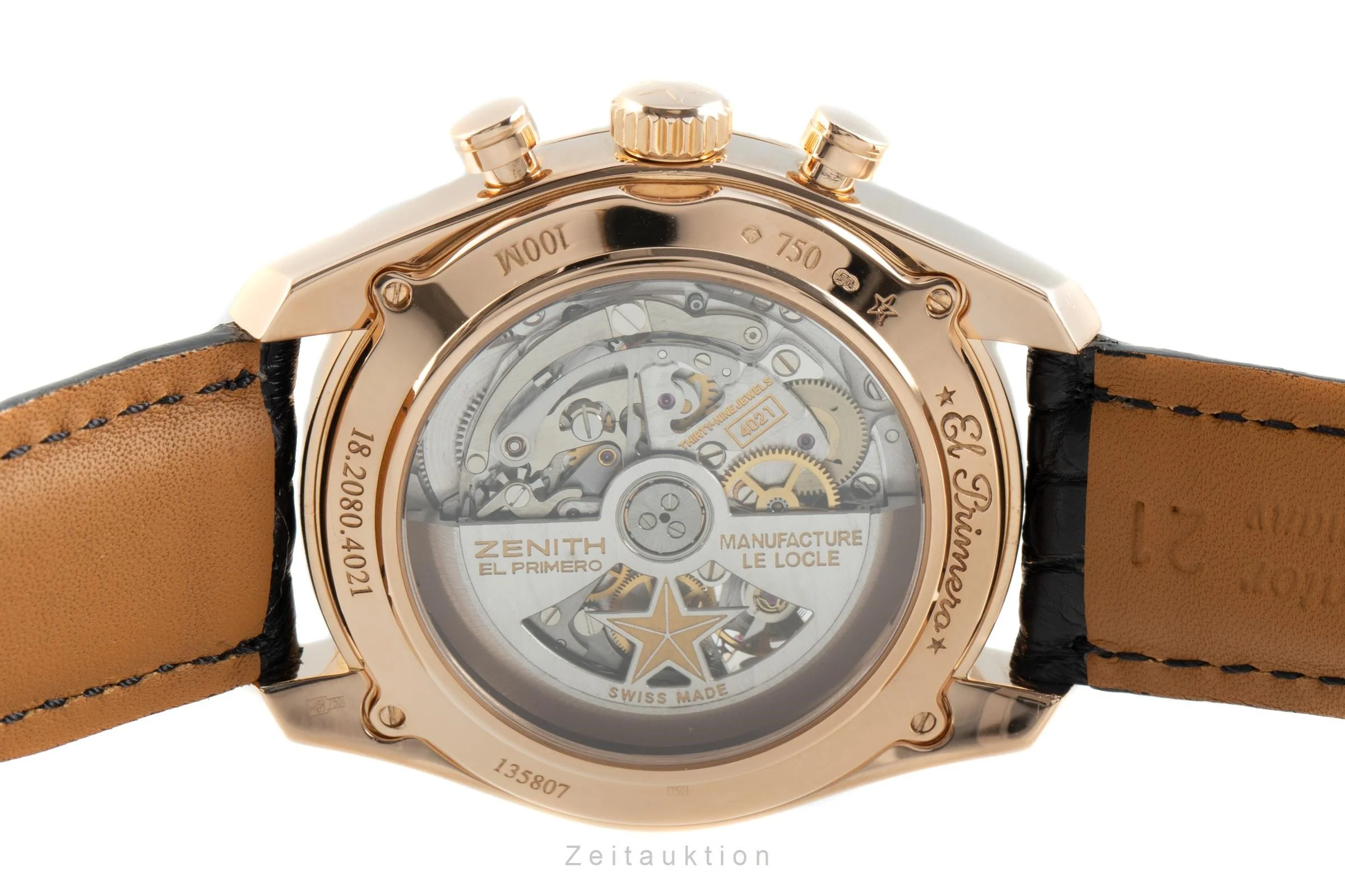 Zenith El Primero chronograph 18 ct red gold automatic men's watch 18.2080.4021/01.C494 LP: 18600EUR  [2109938] - Image 9