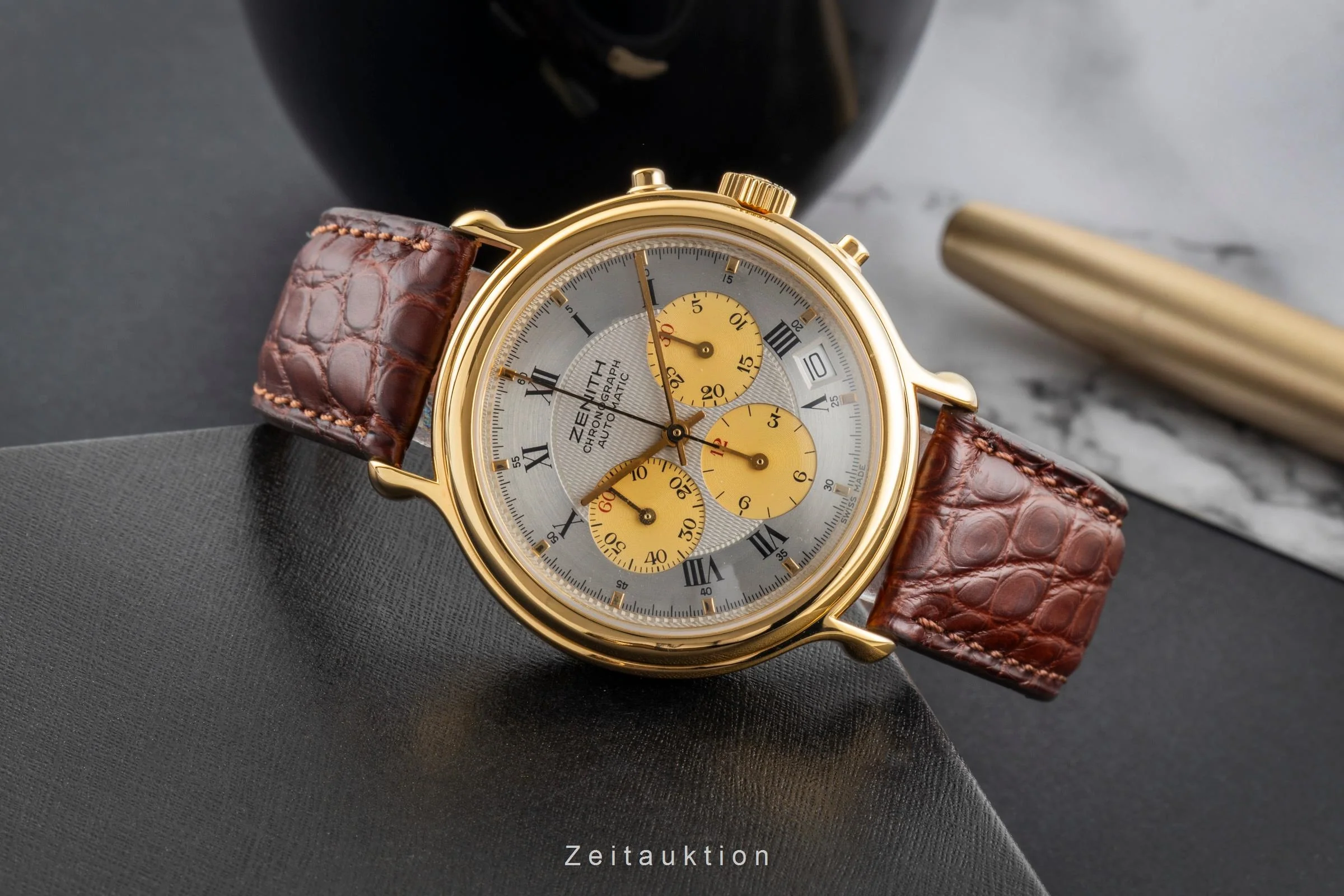 Zenith El Primero chronograph gilt-brass automatic men's watch 20.0020.435  [2506766] - Image 3