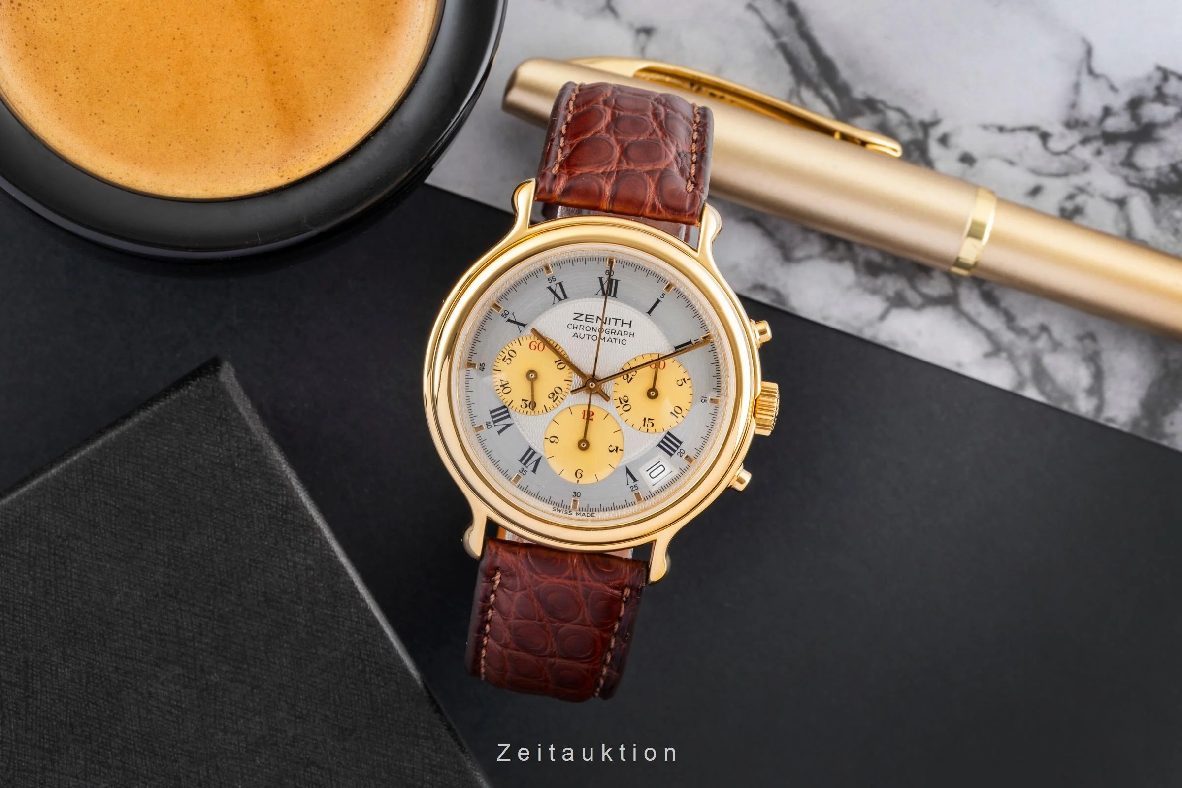 Zenith El Primero chronograph gilt-brass automatic men's watch 20.0020.435  [2506766] - Image 4