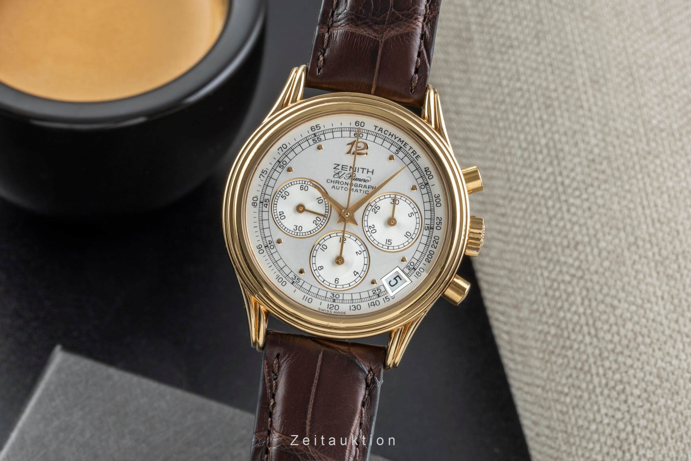 Zenith El Primero chronograph gilt-brass automatic men's watch 20.0260.400  [2502103] - Image 2