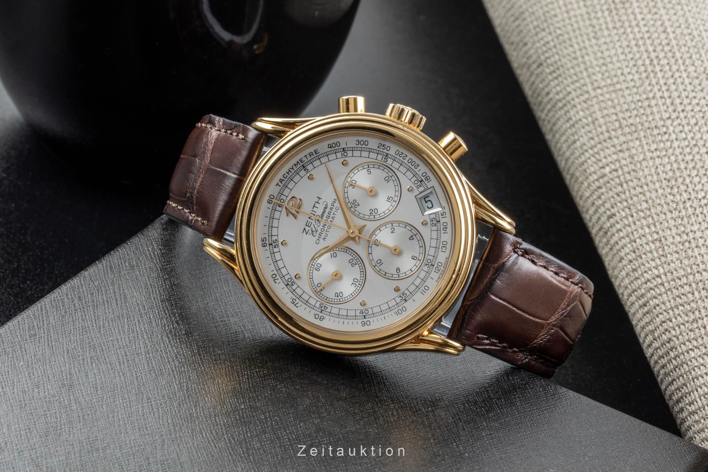 Zenith El Primero chronograph gilt-brass automatic men's watch 20.0260.400  [2502103] - Image 3